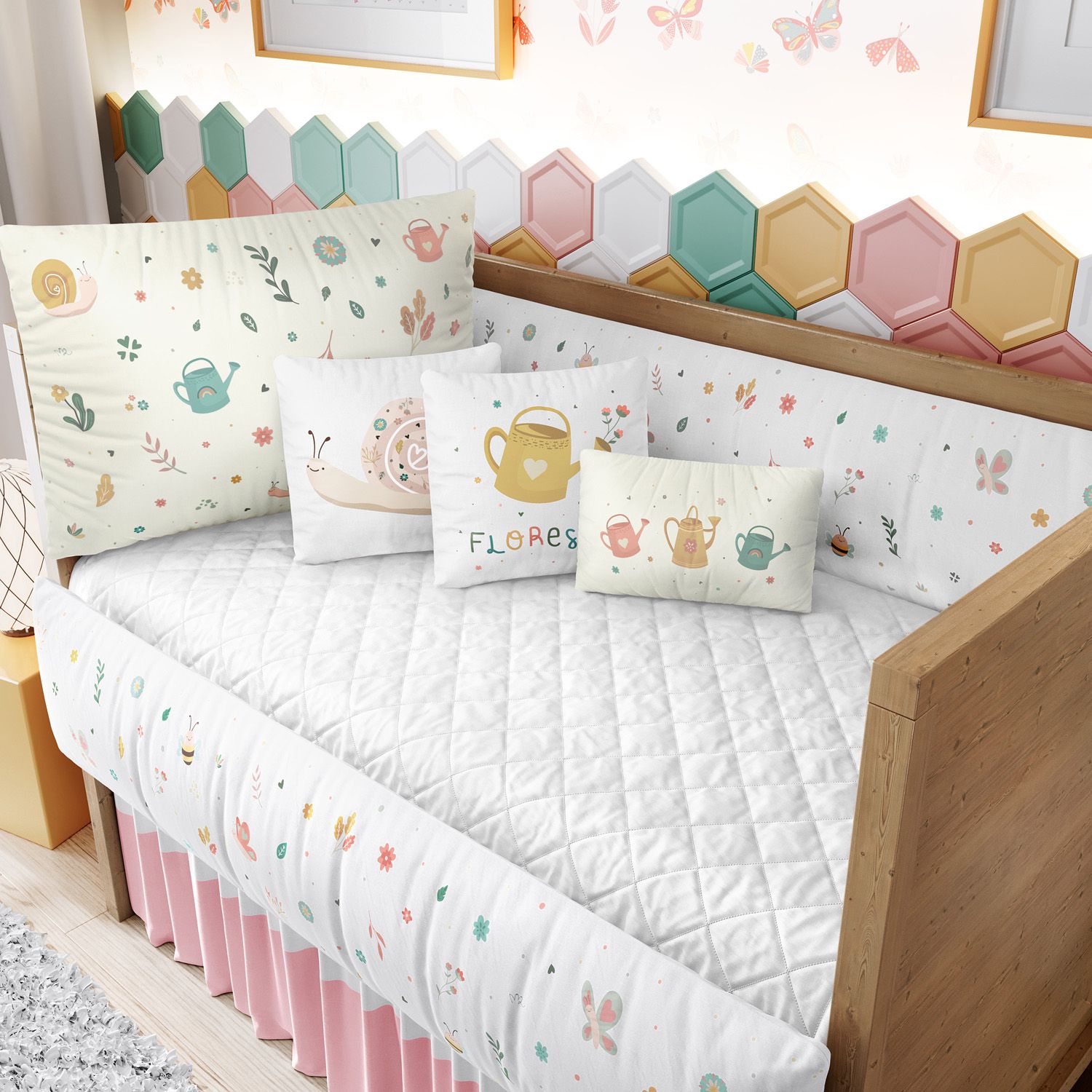 Kit Berço Jardim Florescer