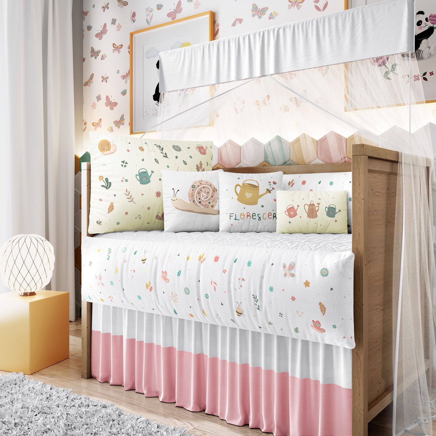 Kit Berço Jardim Florescer