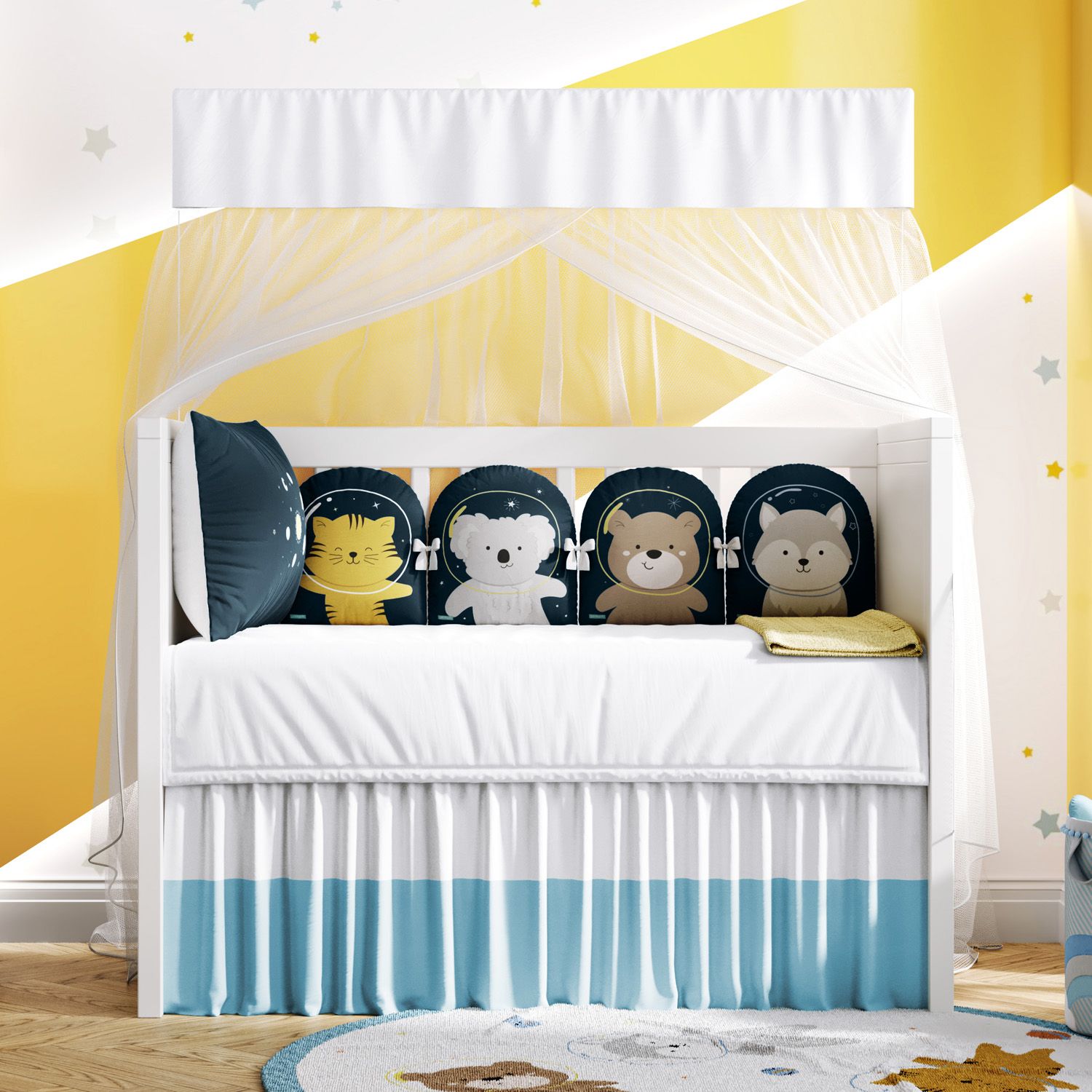 Kit Berço Amiguinhos Astronautas