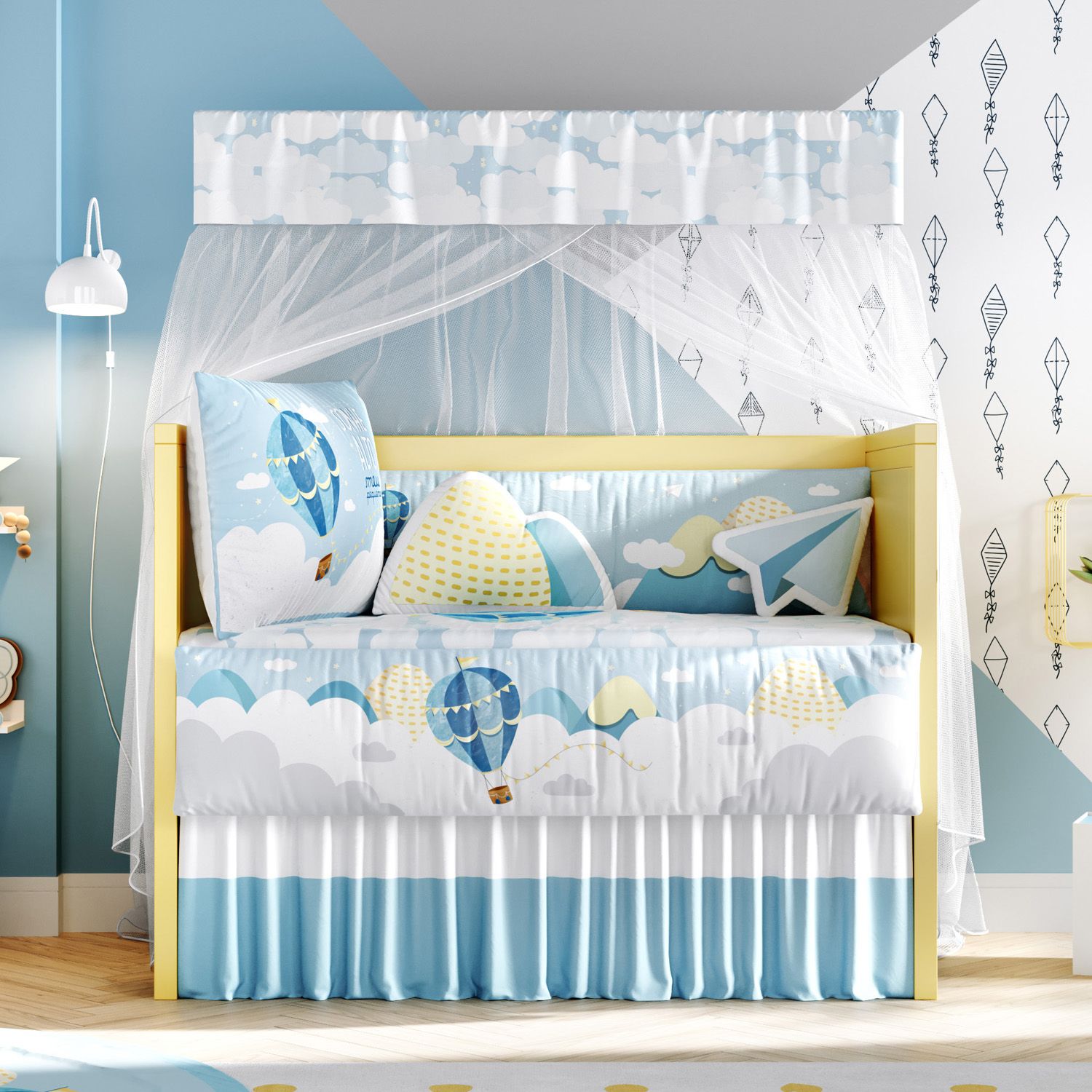 Kit Berço Sonhe Alto Azul