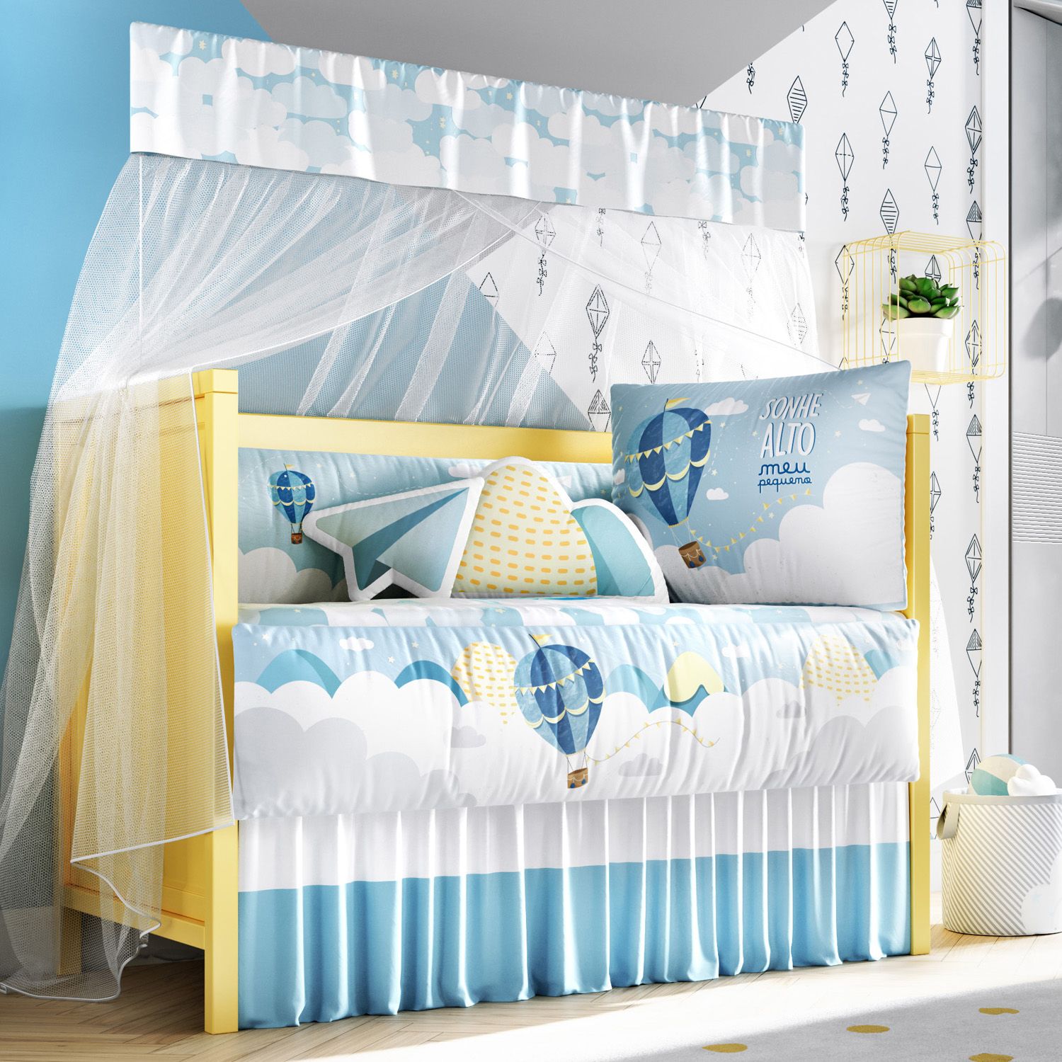 Kit Berço Sonhe Alto Azul