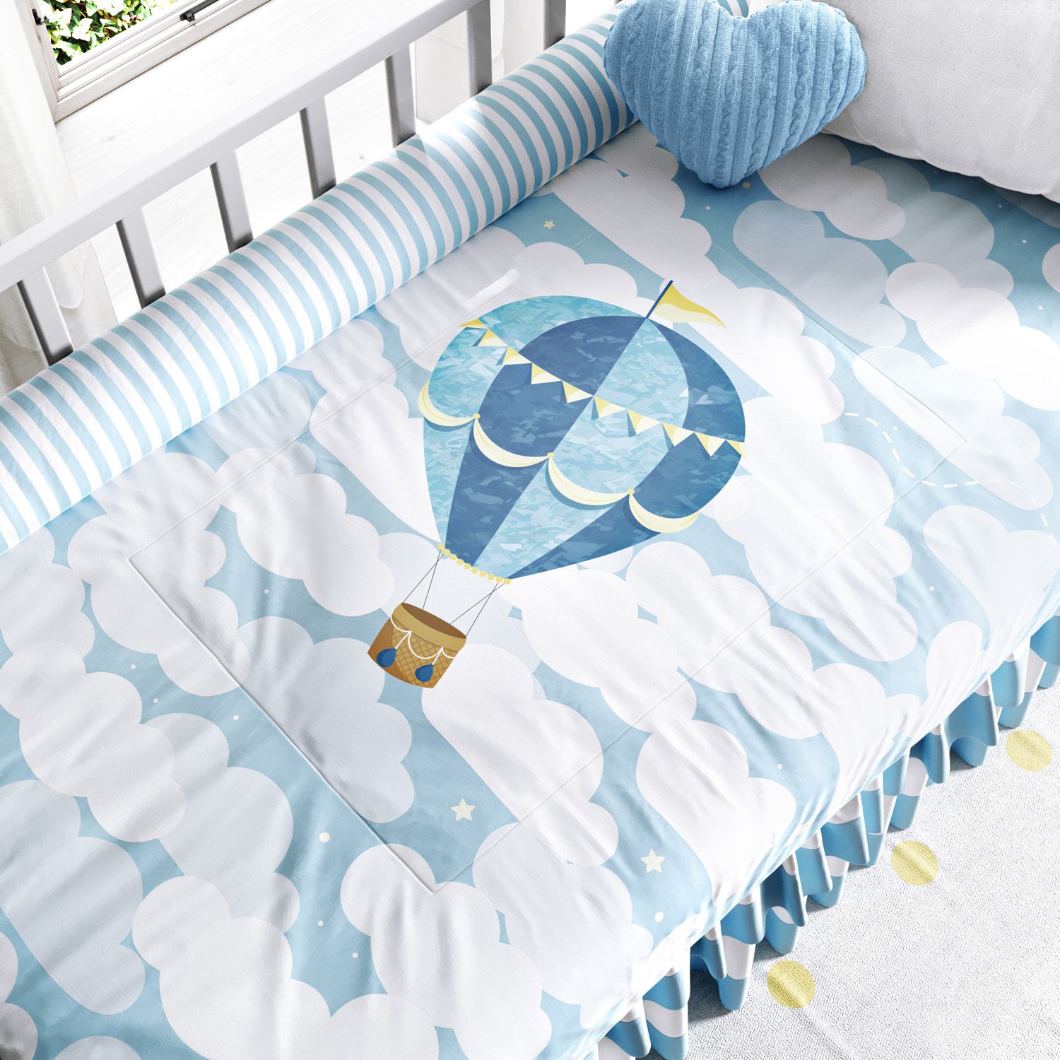 Kit Berço Sonhe Alto Azul