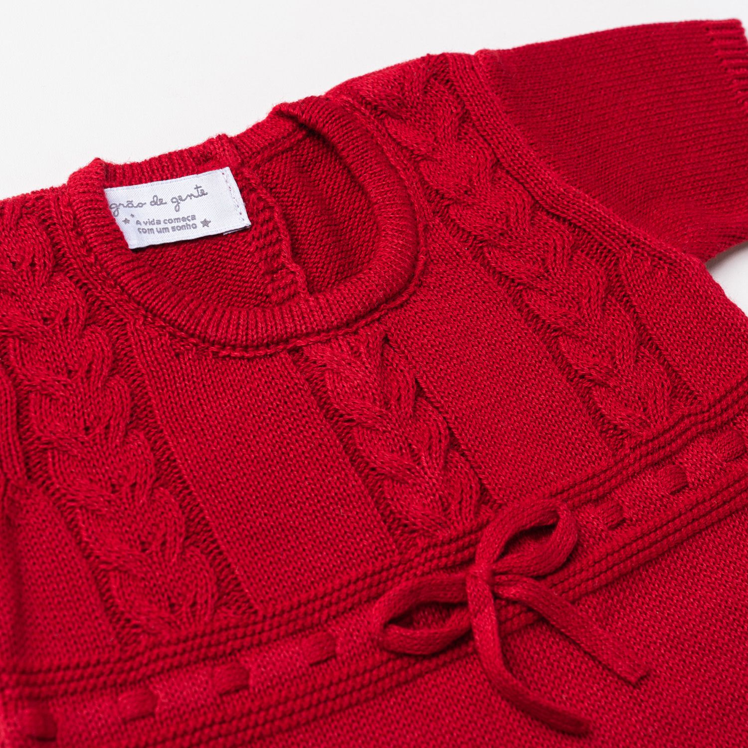 Macacão Tricot Tresse Vermelho Tam P