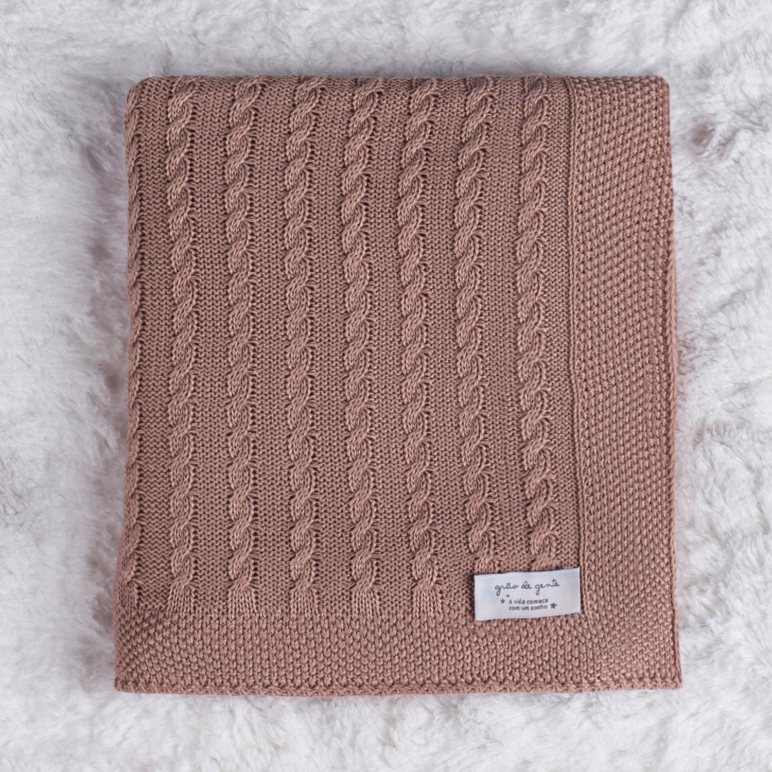 Saída Maternidade Tricot Trança e Pérola Vermelho 02 Peças