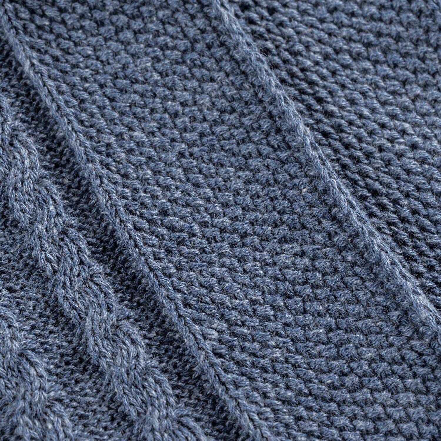 Saída Maternidade Tricot Clássico Poá Azul 03 Peças