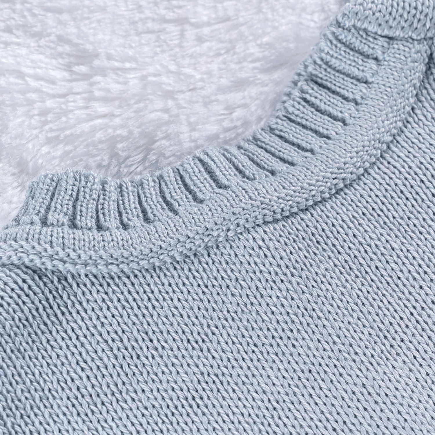 Saída Maternidade Tricot Degradê Listrado Azul Marinho 03 Peças