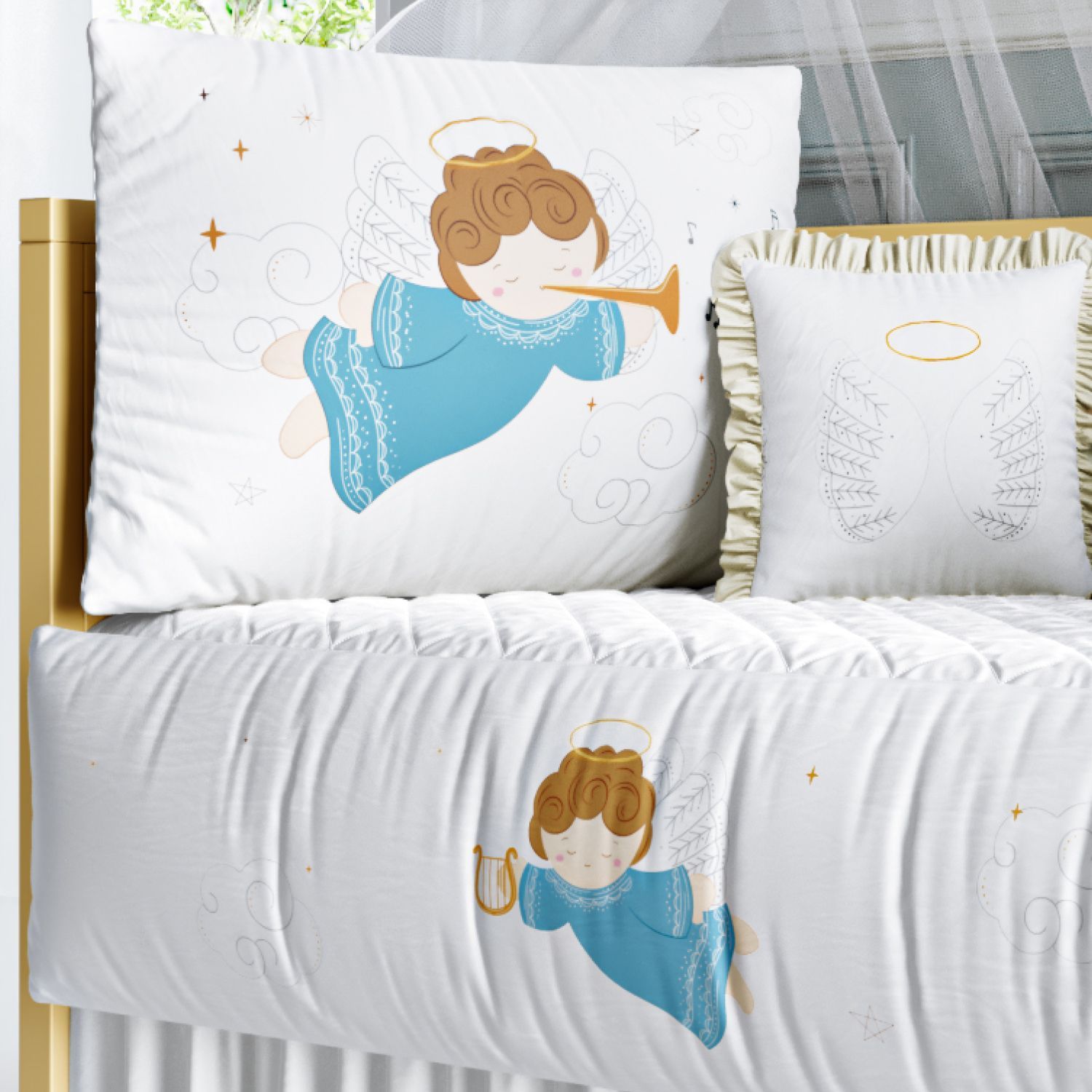 Kit Berço Anjinho Azul