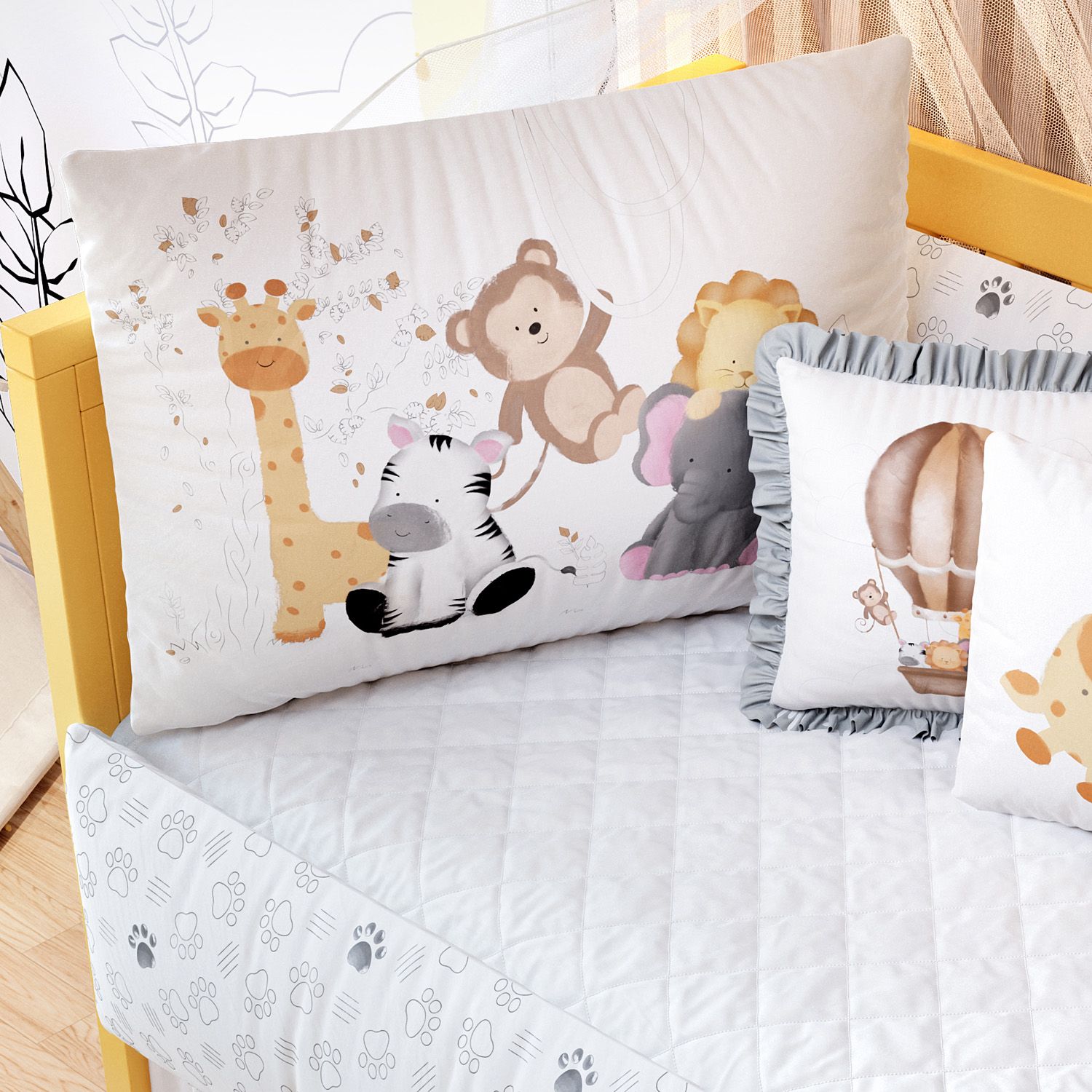 Kit Berço Safári Aquarela