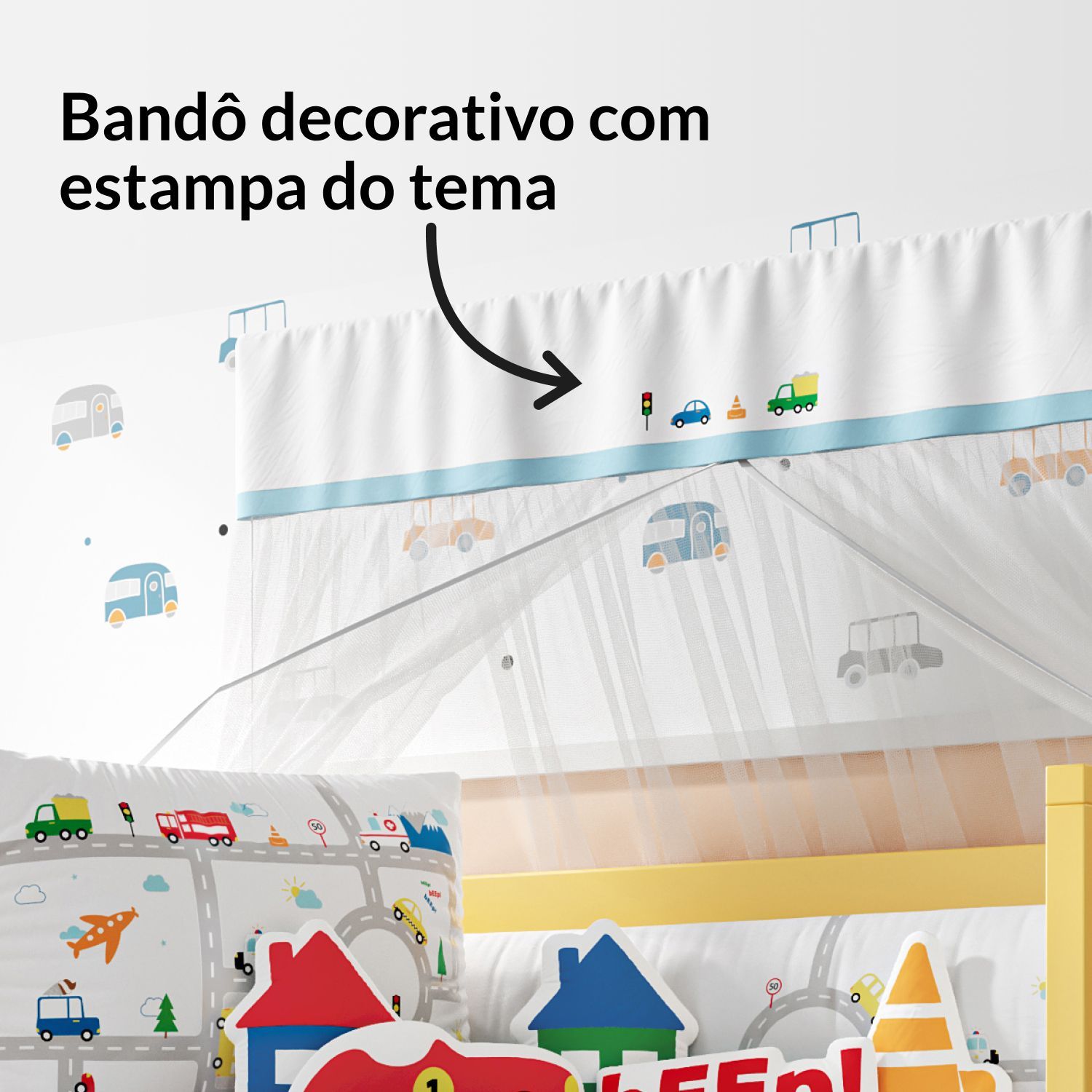 Kit Berço Dupla Face Carrinho Bibi