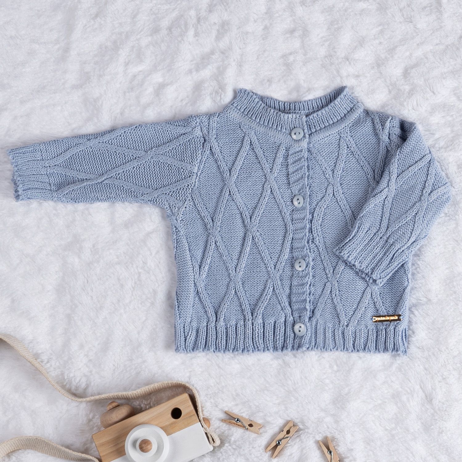 Casaquinho Tricot Amarelo Camomila