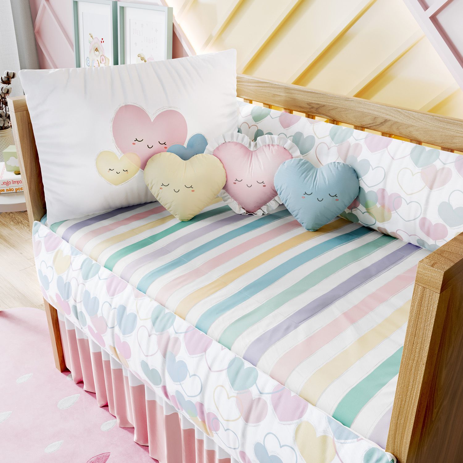 Kit Berço Família Coração