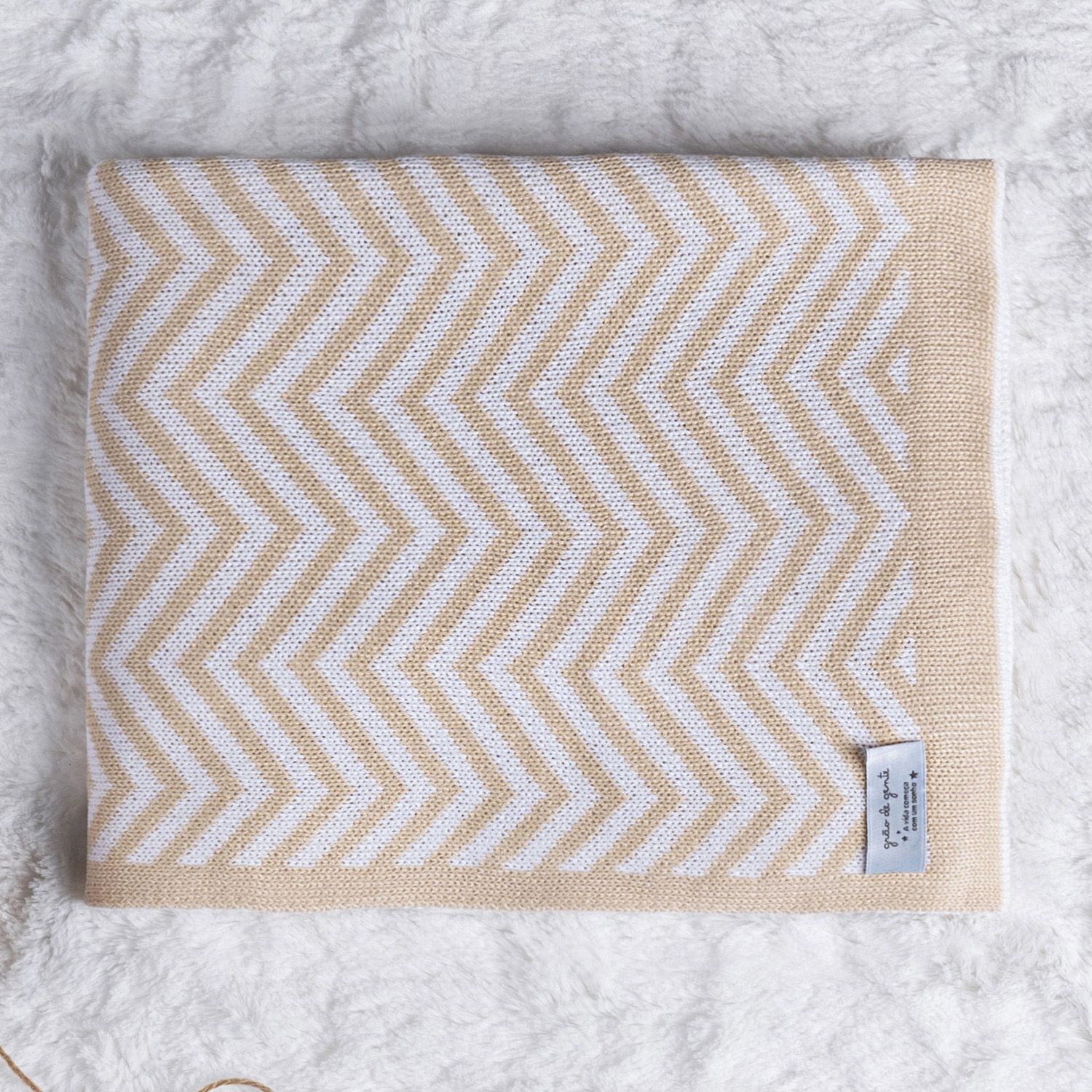 Manta Bebê Tricot Chevron Vermelho 80cm