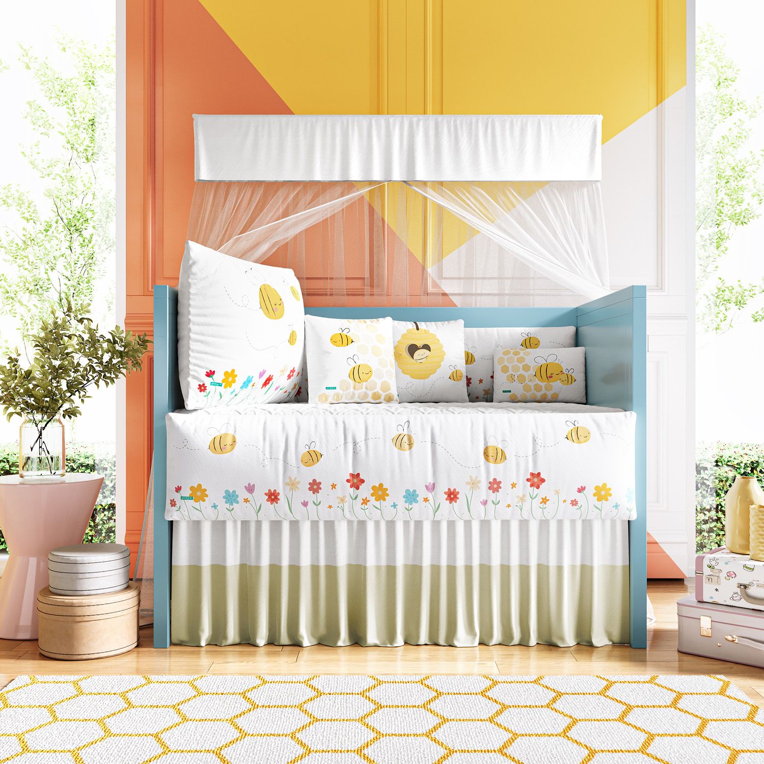 Kit Berço Abelhinhas no Jardim