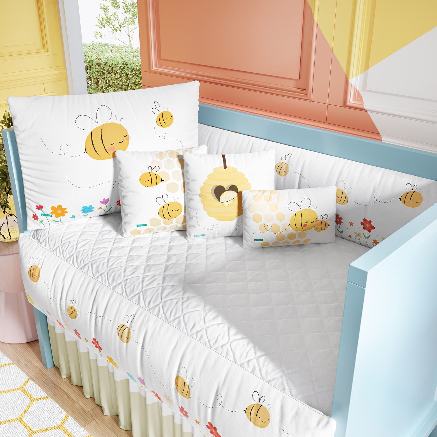 Kit Berço Abelhinhas no Jardim