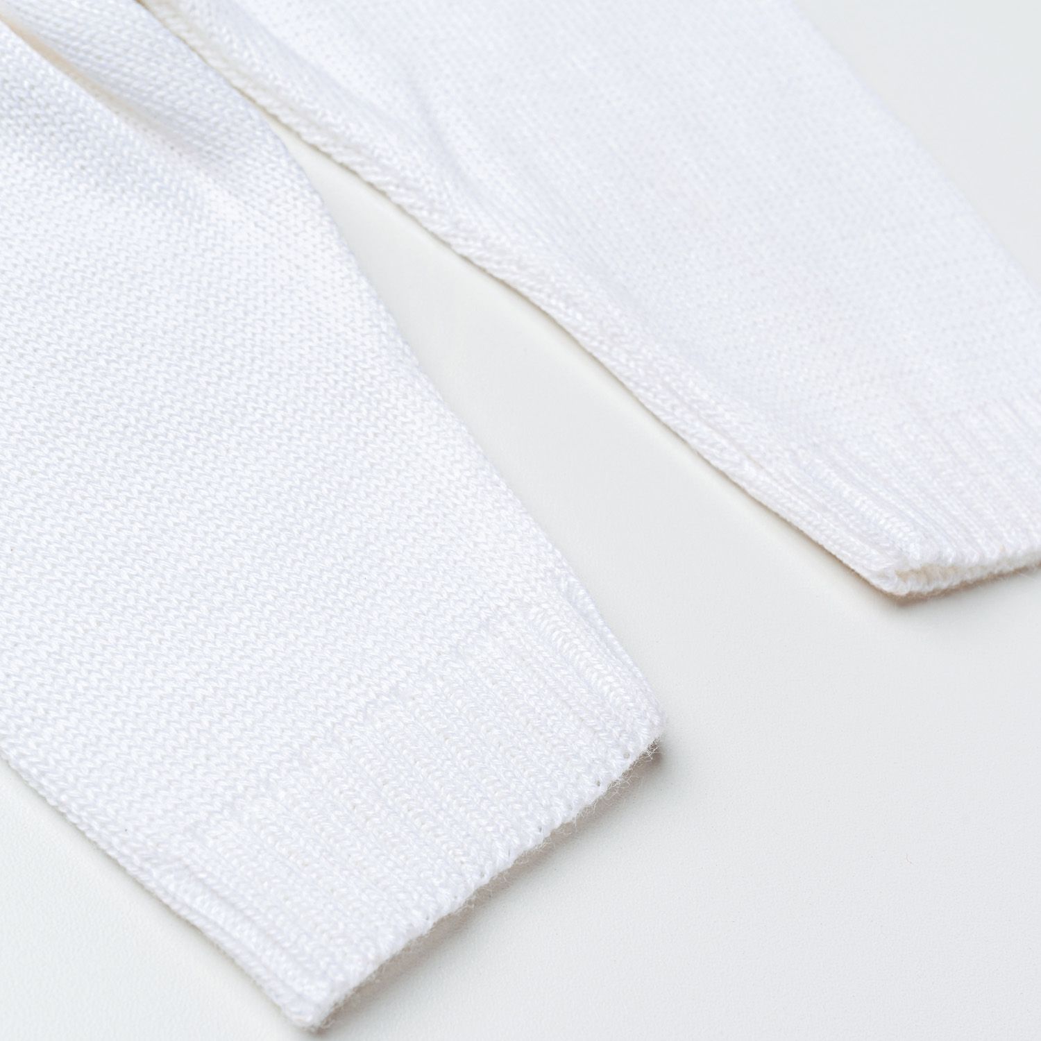 Saída Maternidade Tricot Vestido e Calça Tijolinho e Lacinhos Branco 02 Peças
