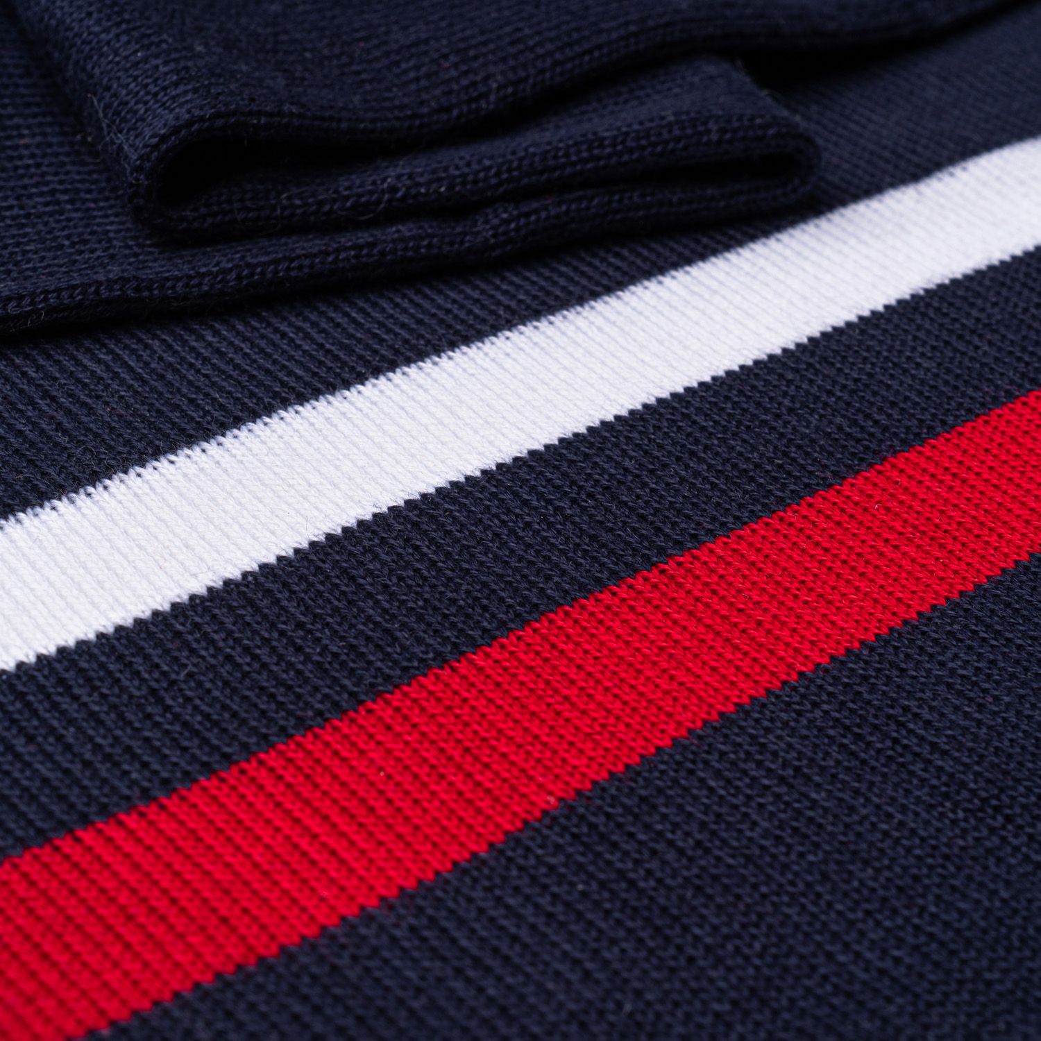 Saída Maternidade Tricot Vestido e Calça Navy Azul Marinho e Vermelho 03 Peças