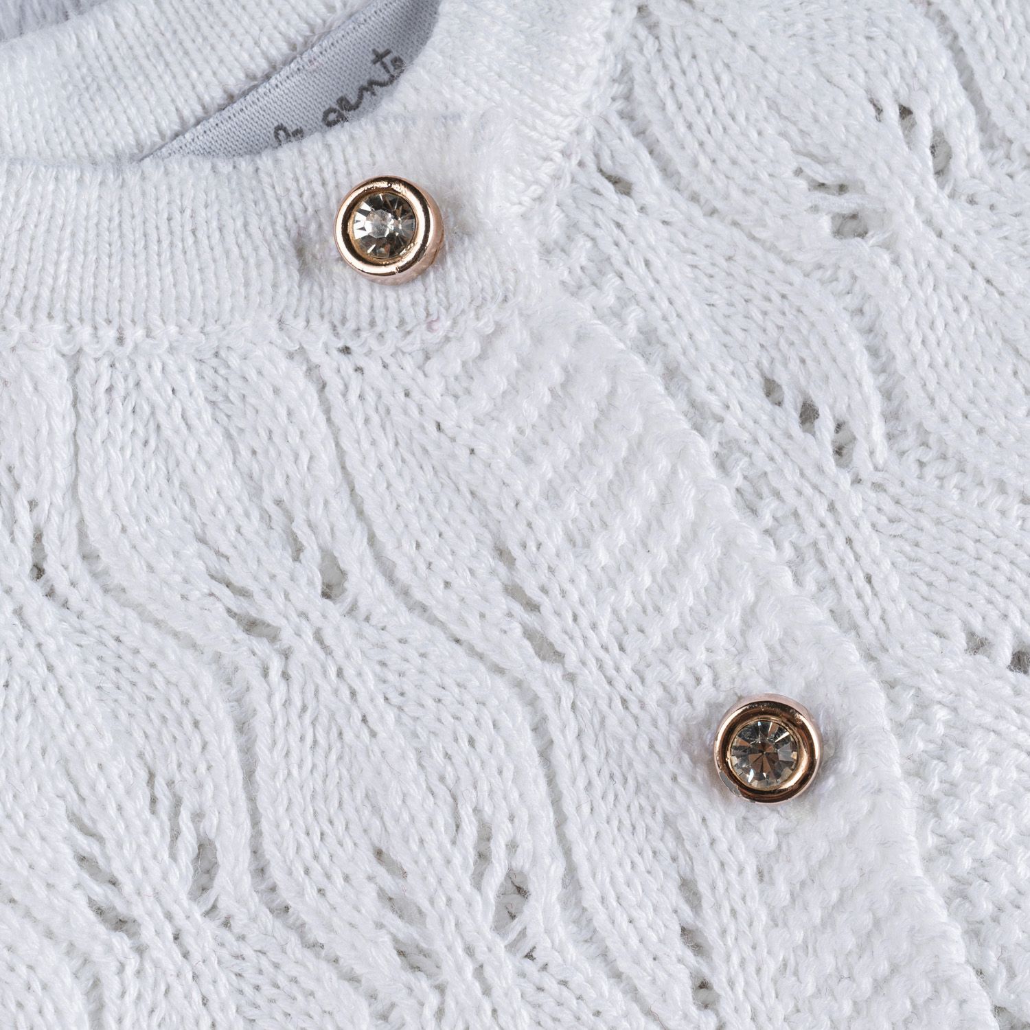 Casaquinho Tricot Vazado Amarelo Camomila