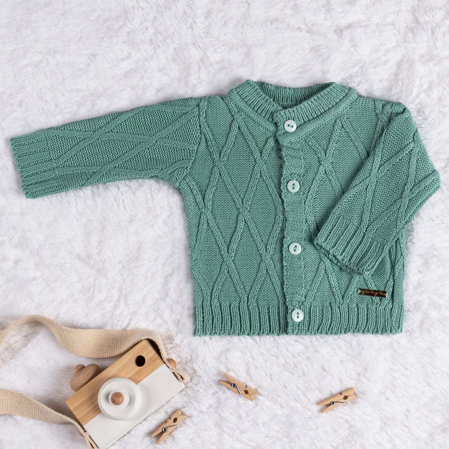 Casaquinho Tricot Amarelo Camomila