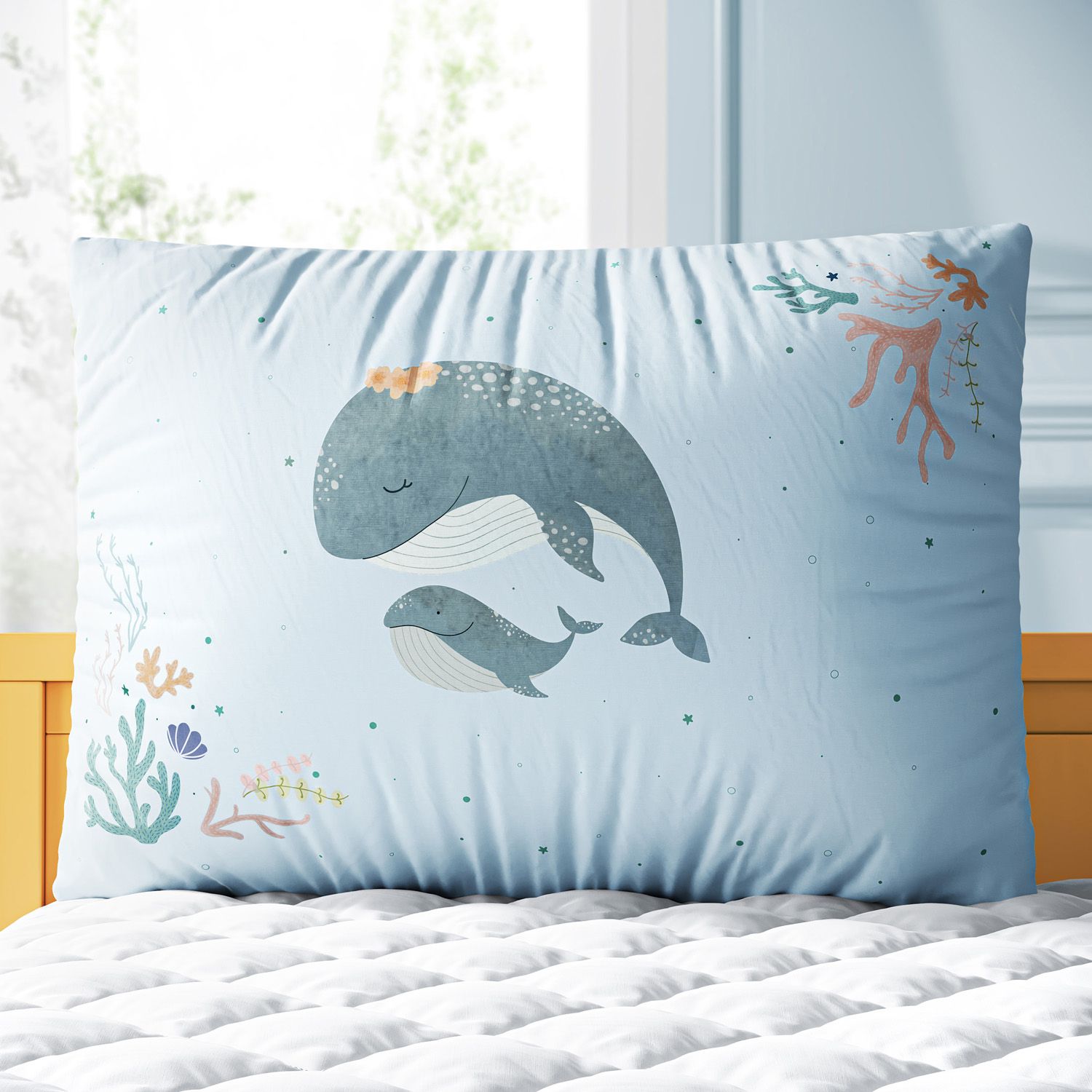 Kit Berço Mamãe e Bebê Baleia