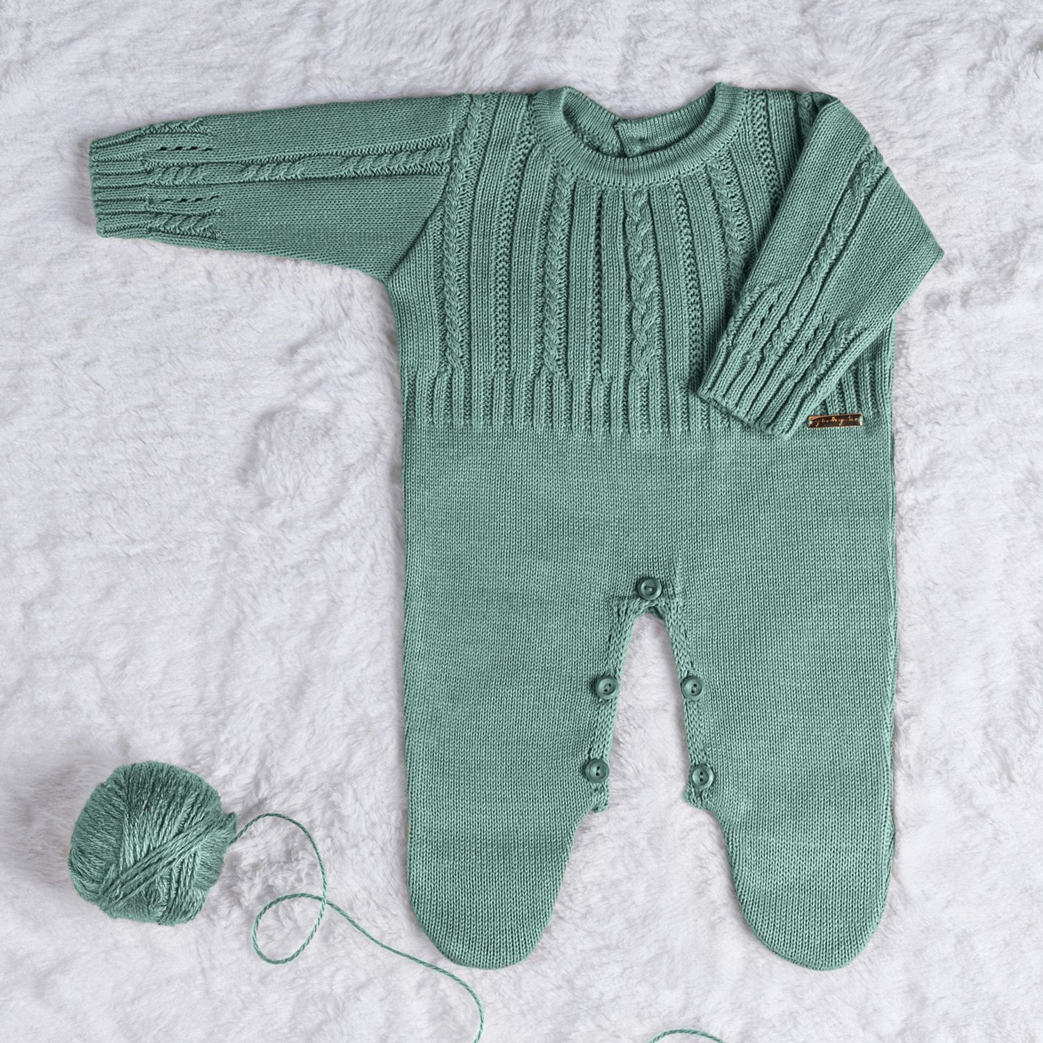 Macacão Tricot Trança Capuccino