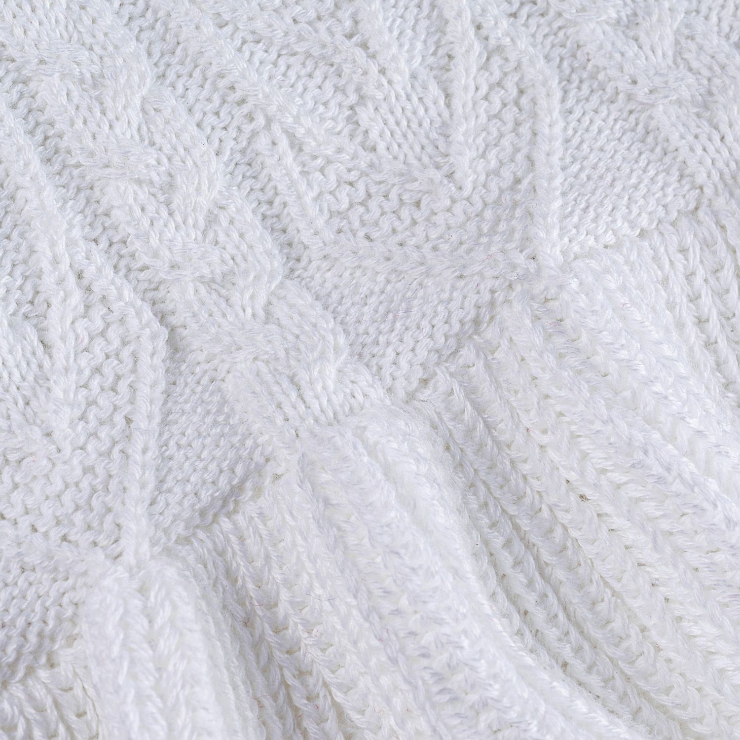 Vestido Tricot Pompom Branco Chantilly