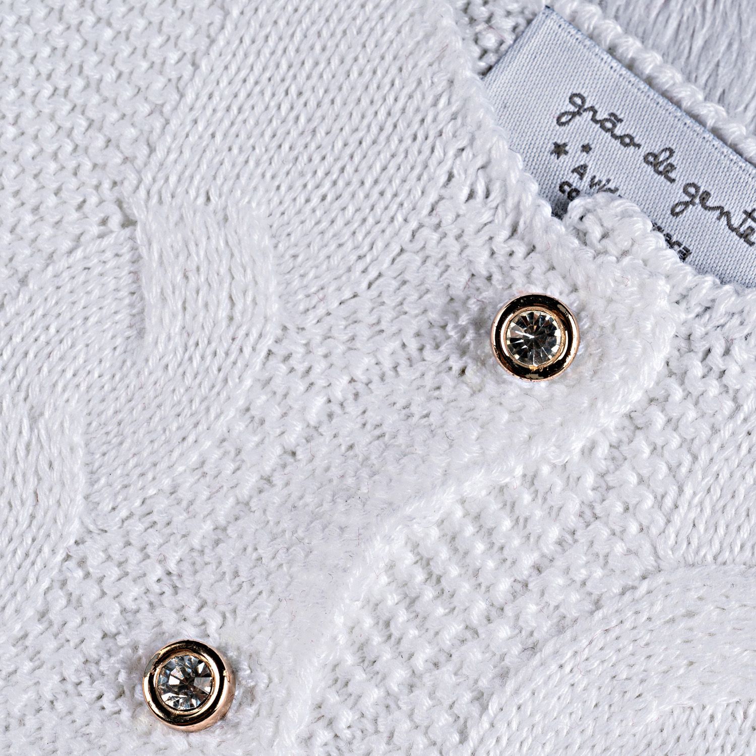 Casaquinho Tricot Trança Clássico Rosa