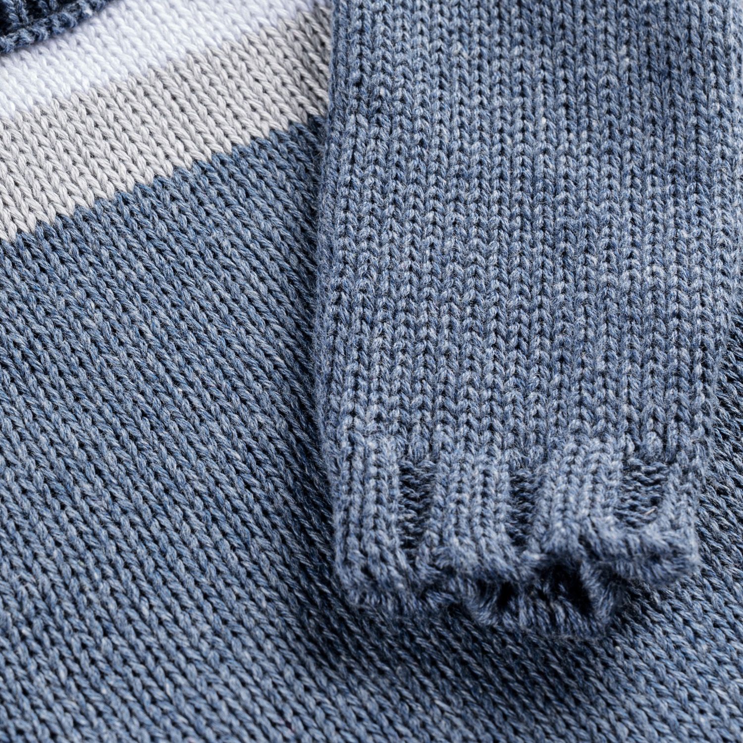 Casaquinho Tricot Listra Verde Musgo e Cinza