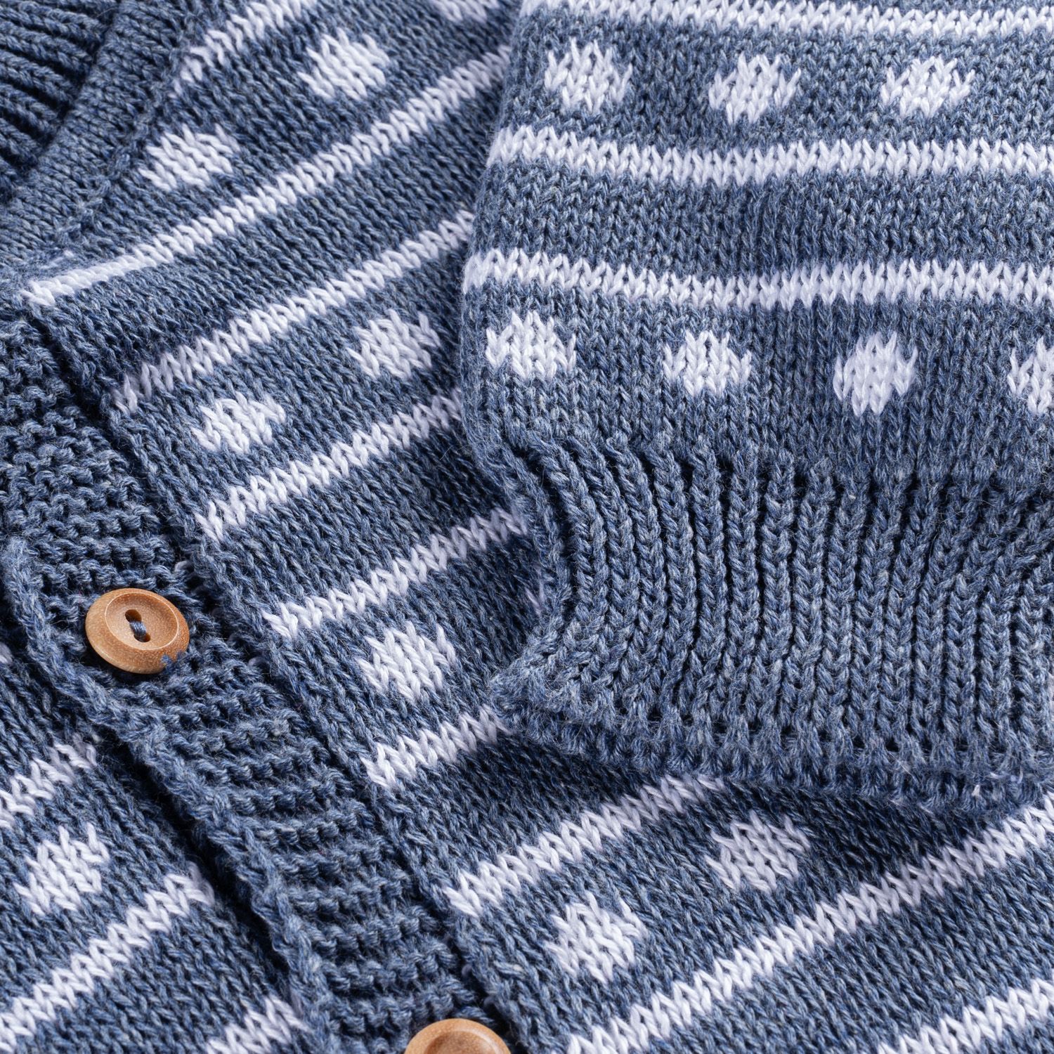 Casaquinho Tricot Listra Poá Bege