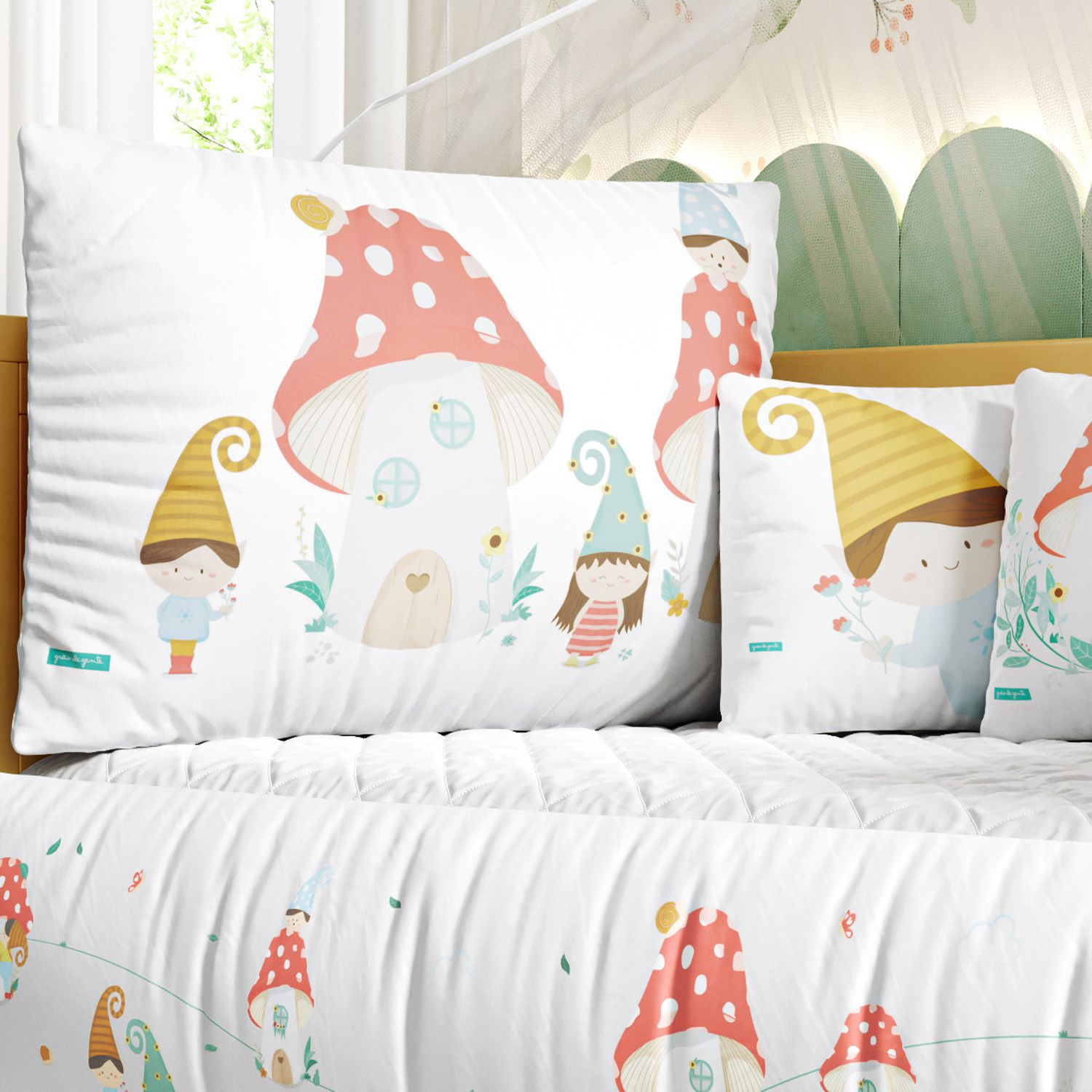 Kit Berço Casinha Cogumelo