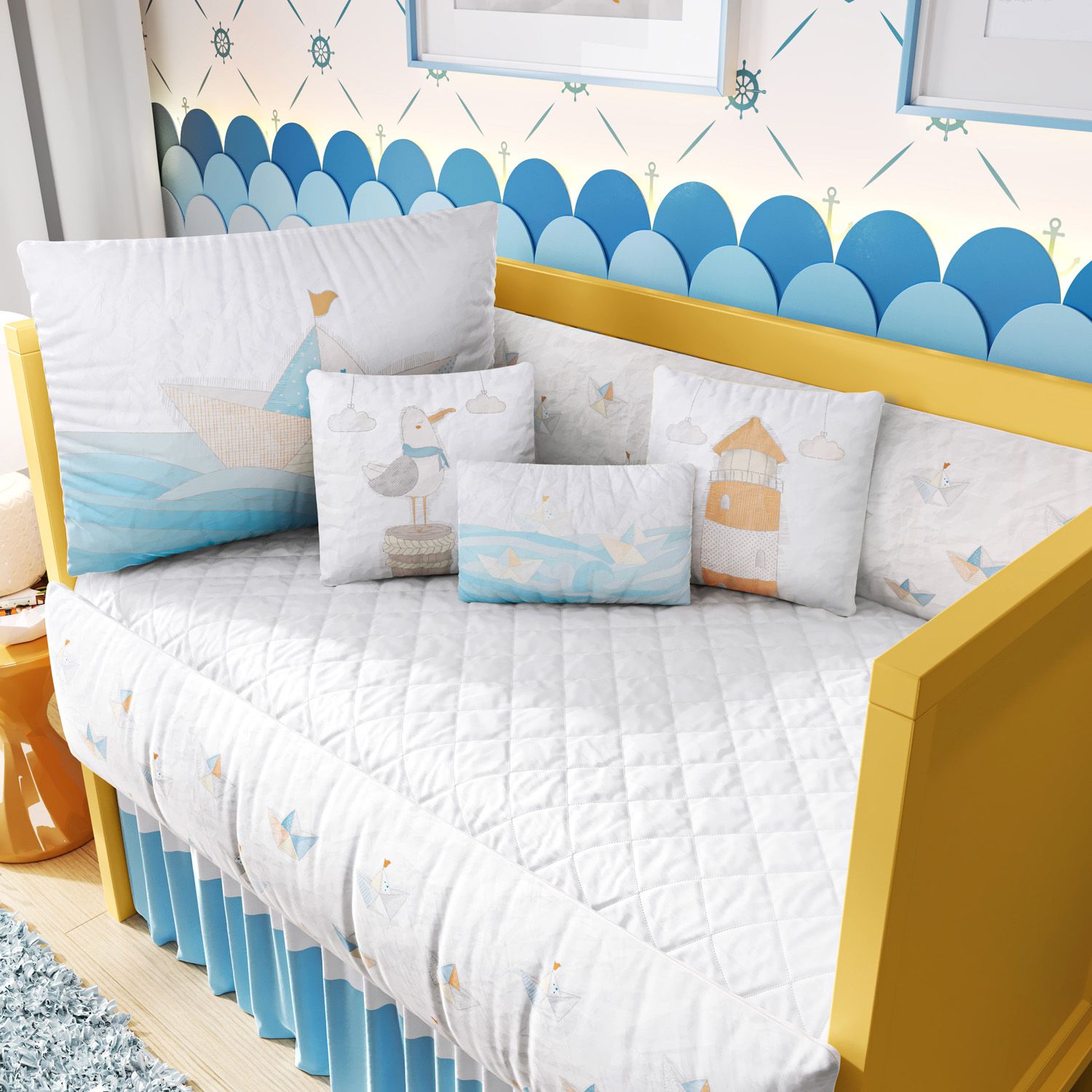 Kit Berço Barquinho de Papel