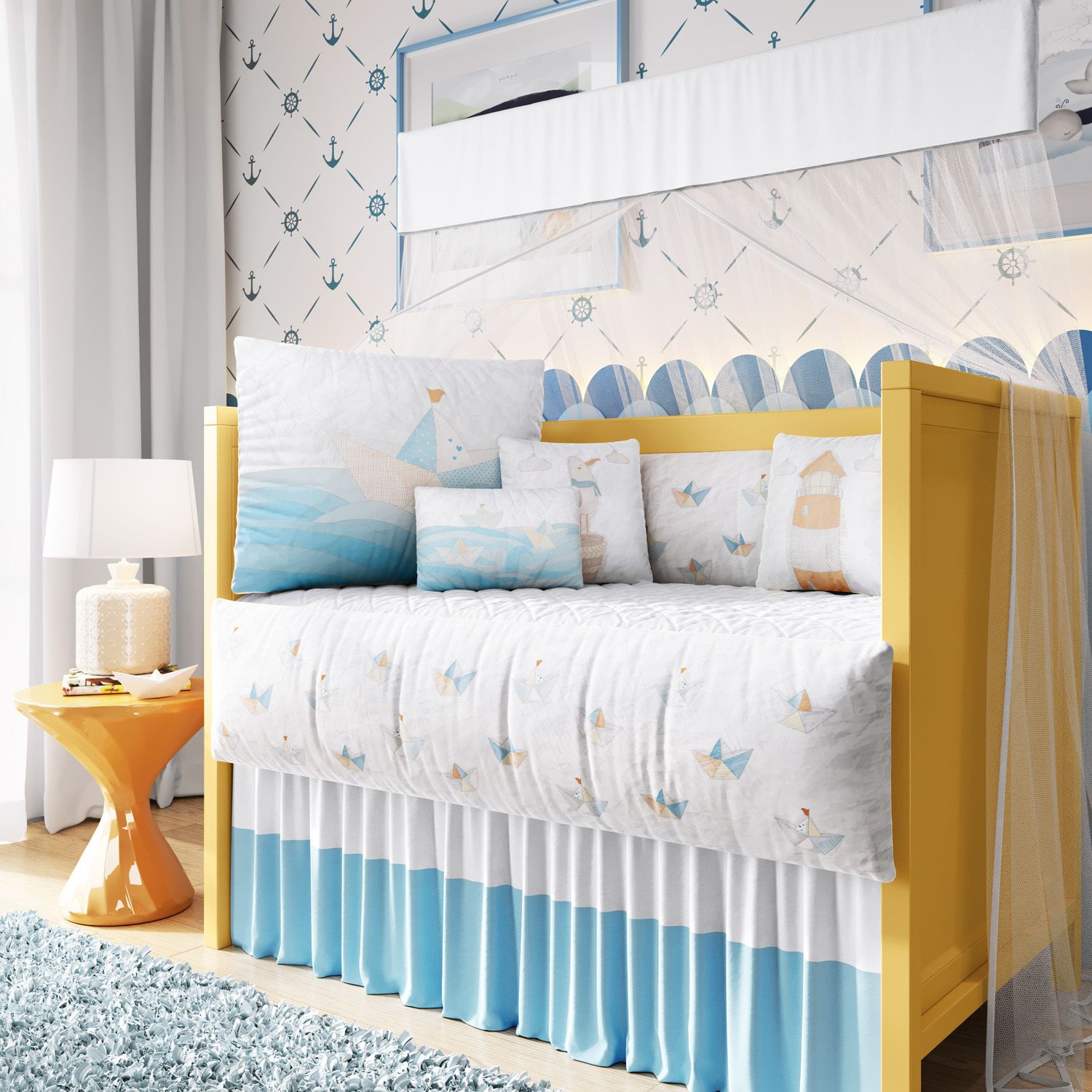 Kit Berço Barquinho de Papel