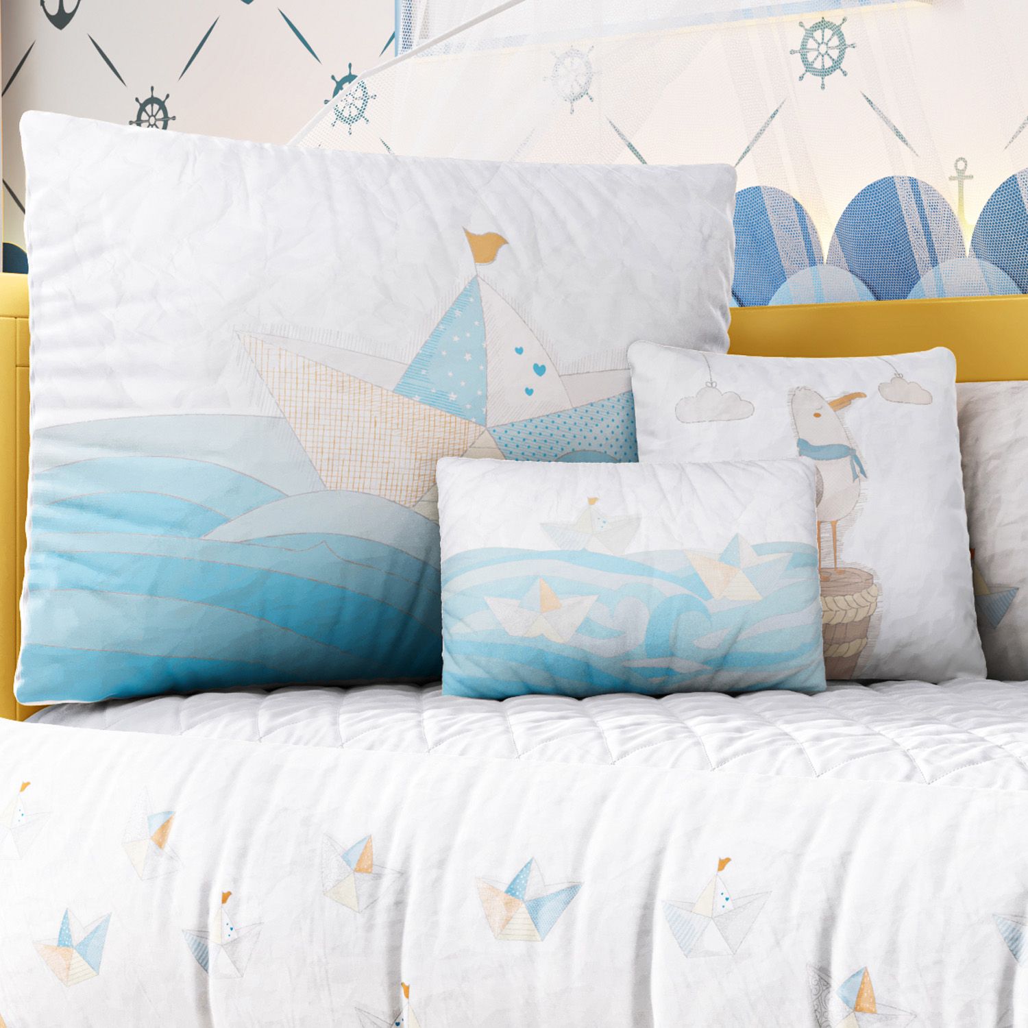 Kit Berço Barquinho de Papel