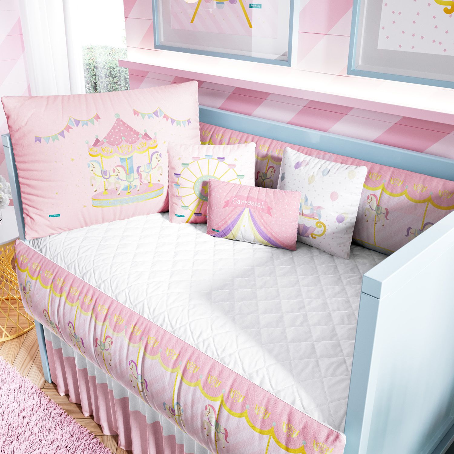 Kit Berço Carrossel dos Sonhos