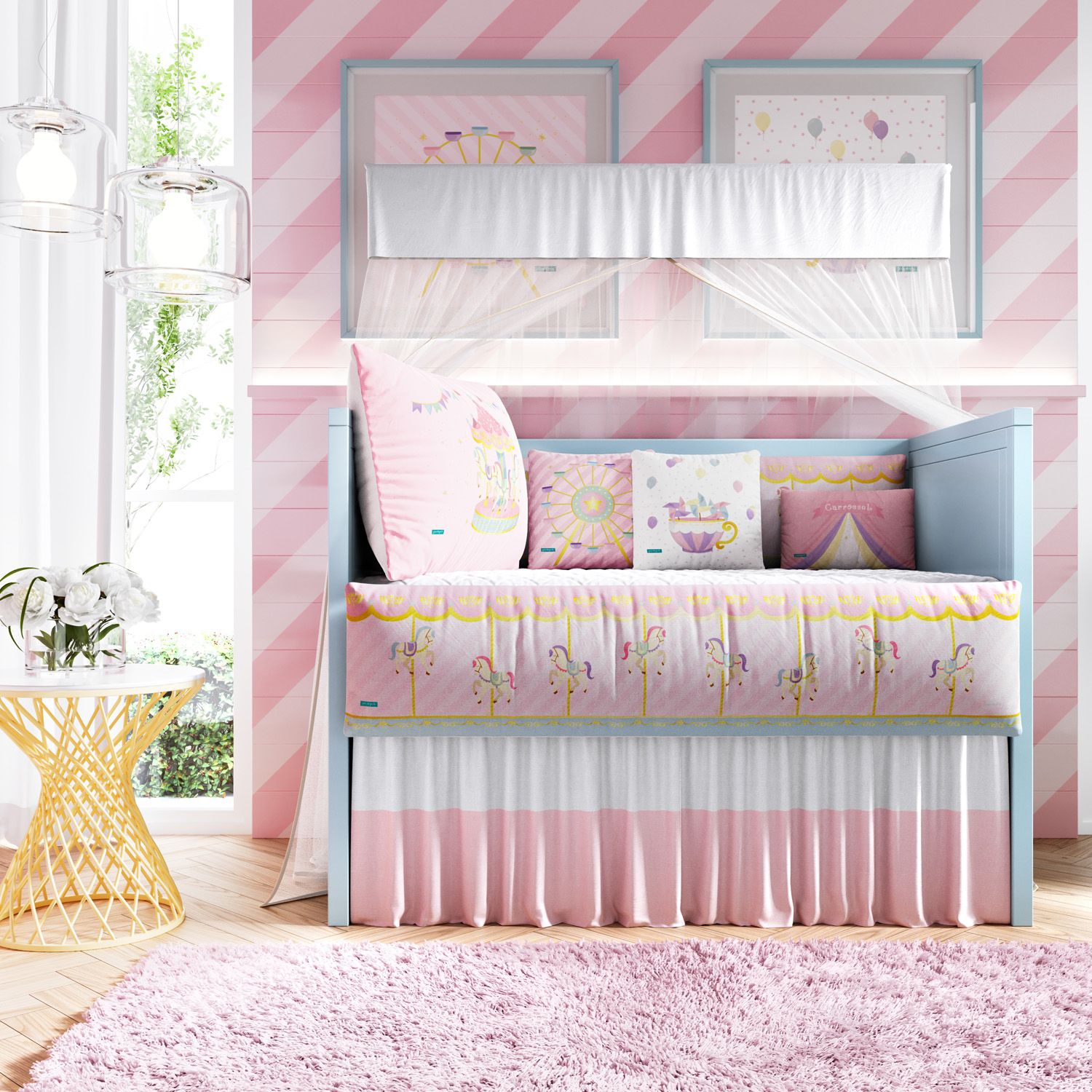 Kit Berço Carrossel dos Sonhos