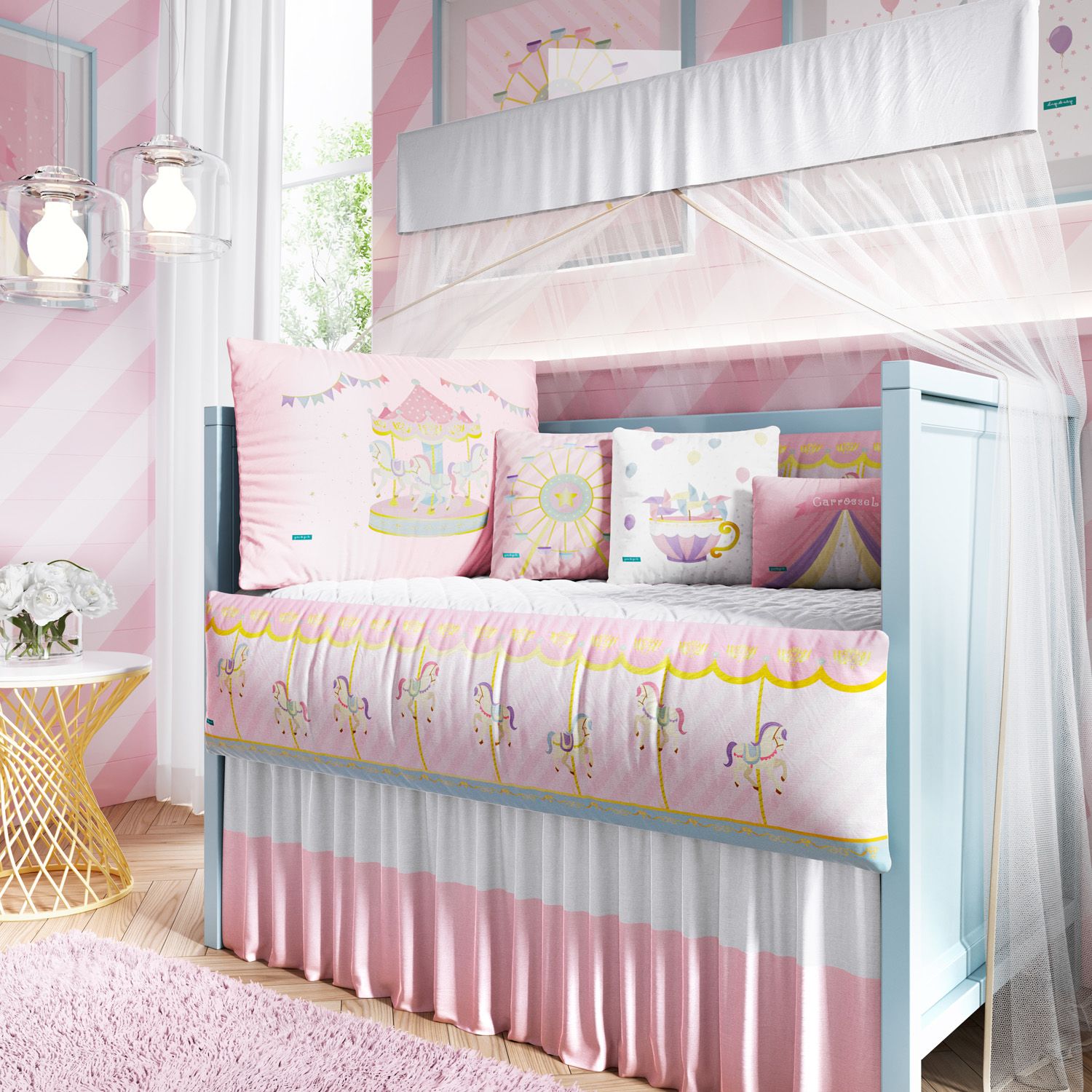 Kit Berço Carrossel dos Sonhos