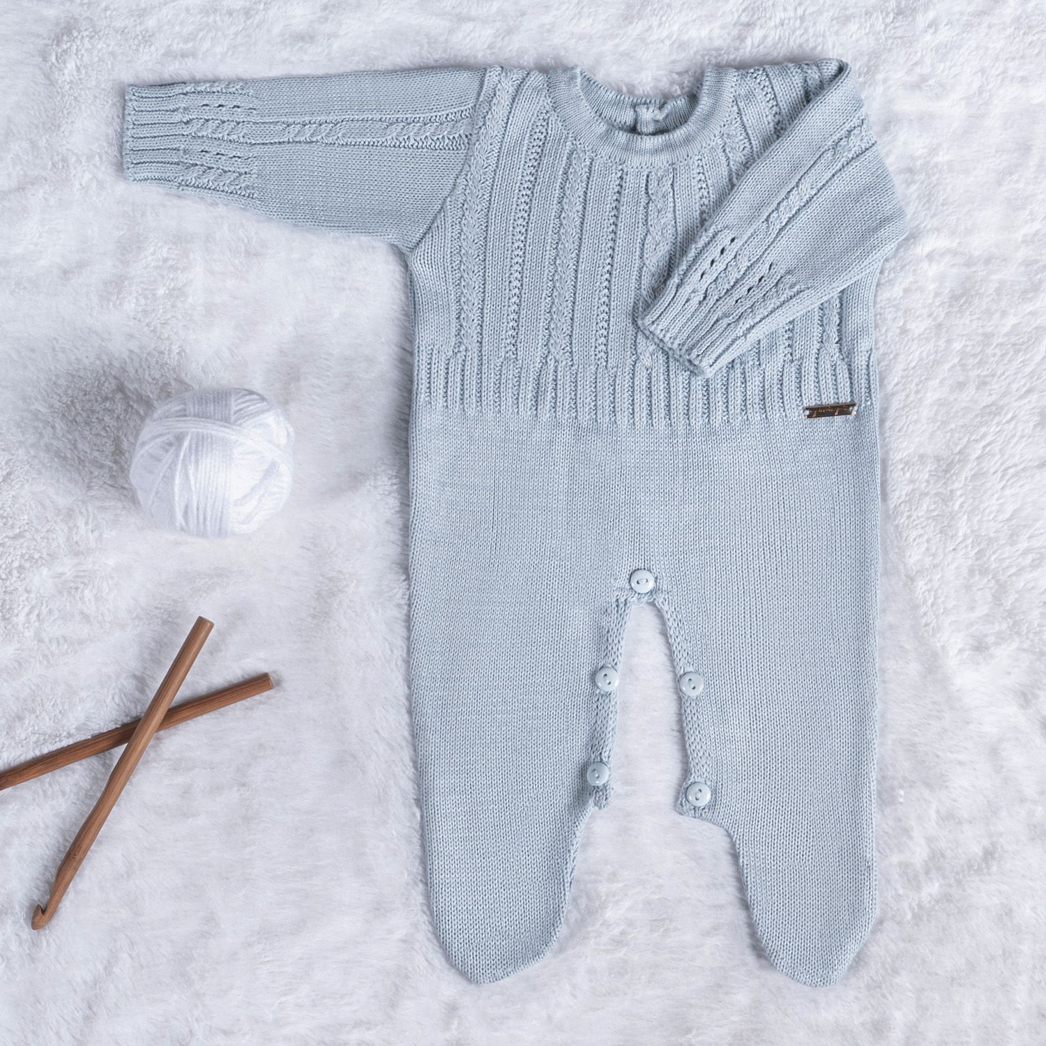 Macacão Tricot Trança Capuccino