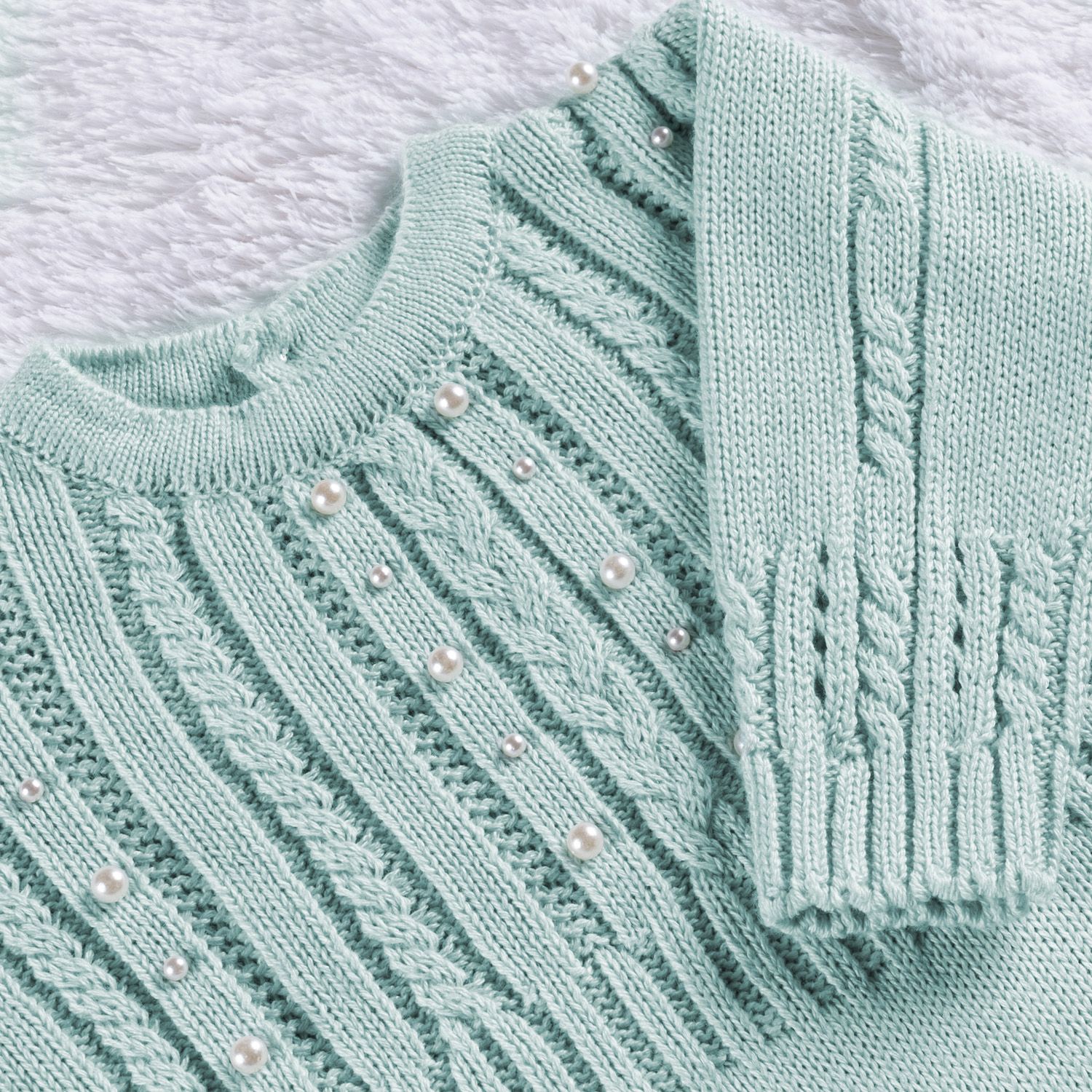 Macacão Tricot Trança Pérola Vermelho