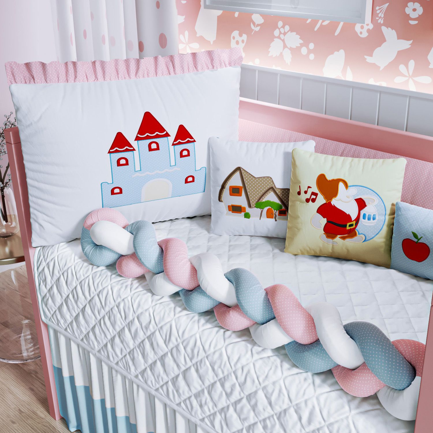 Kit Berço Trança Princesa Branca de Neve