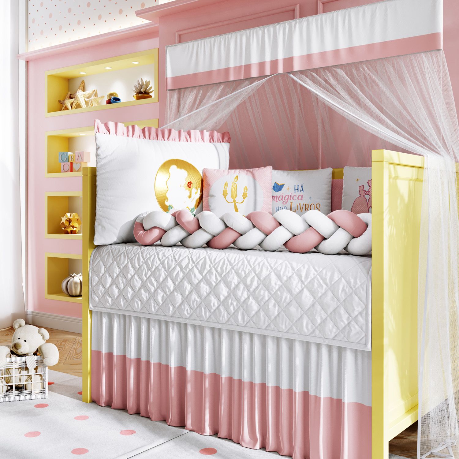 Kit Berço Trança Princesa Bela