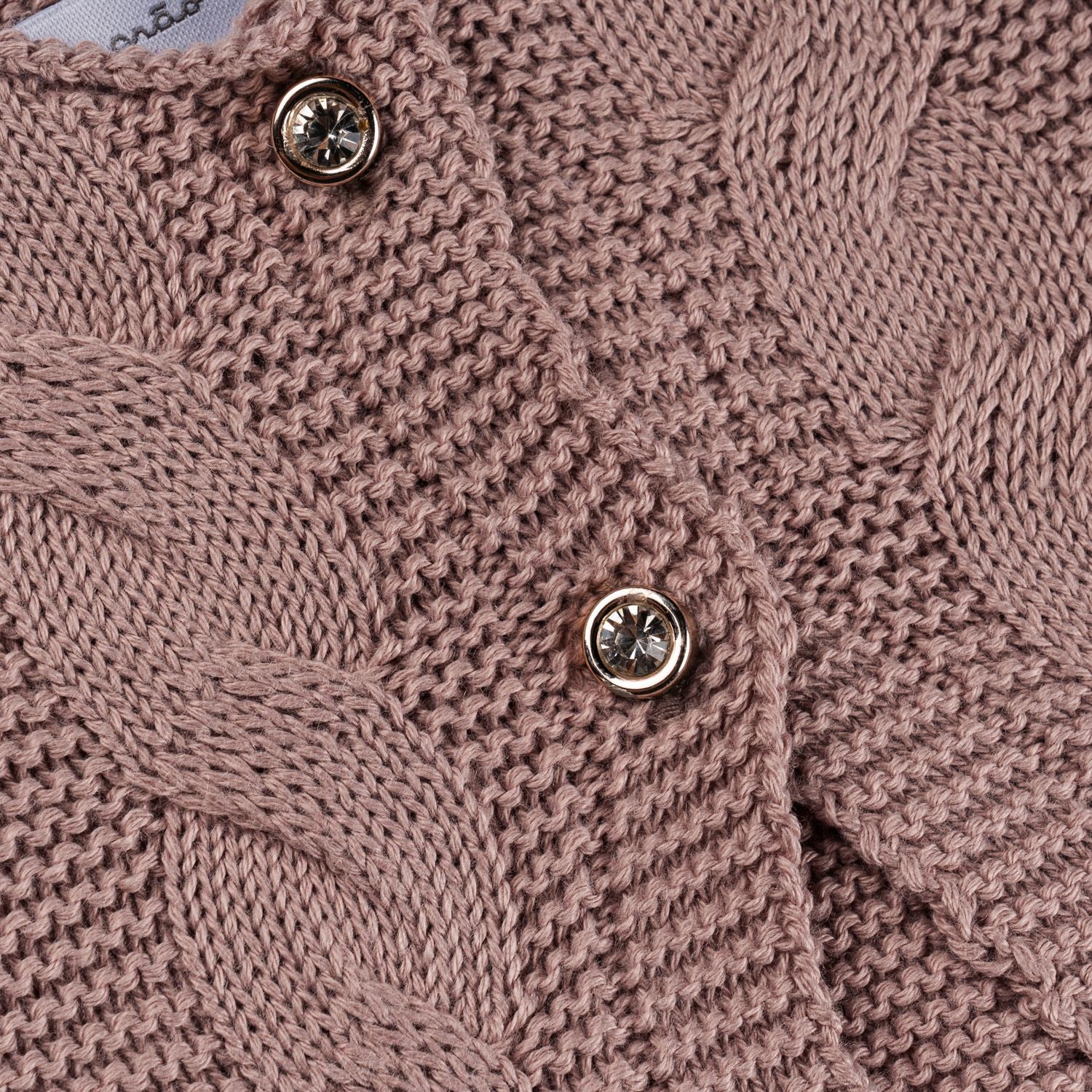 Casaquinho Tricot Trança Clássico Rosa