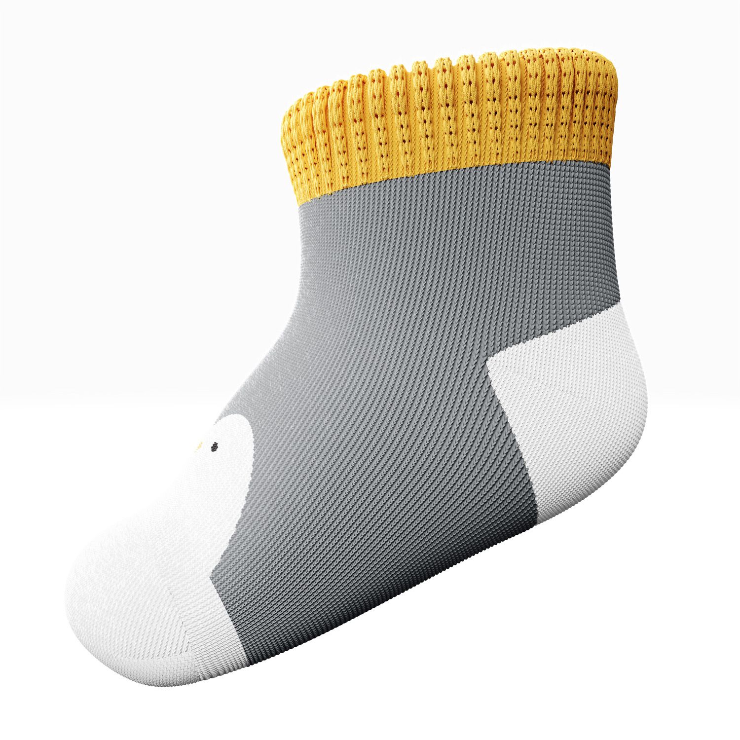 Meia Bebê Pinguim Cinza