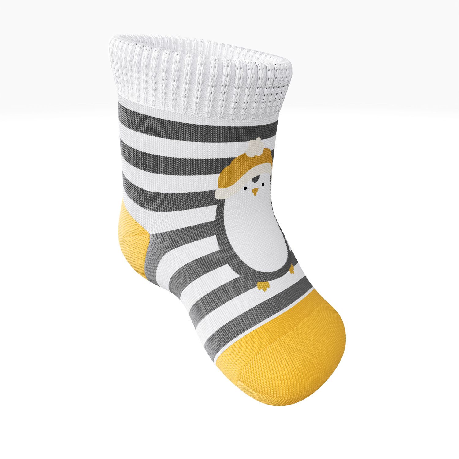 Meia Bebê Pinguim Listrada