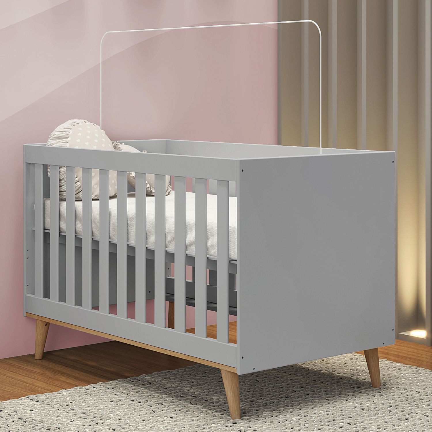 Berço Americano Branco Ludi Retrô