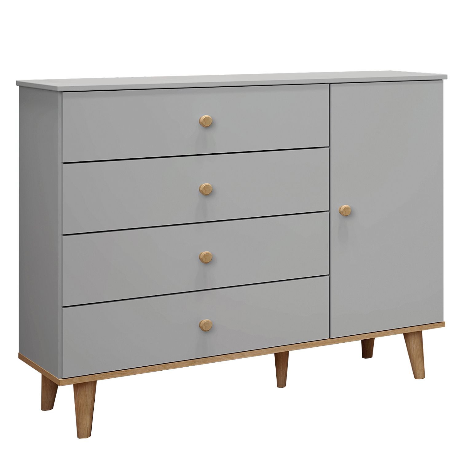 Cômoda Infantil Branco com Porta Ludi Retrô