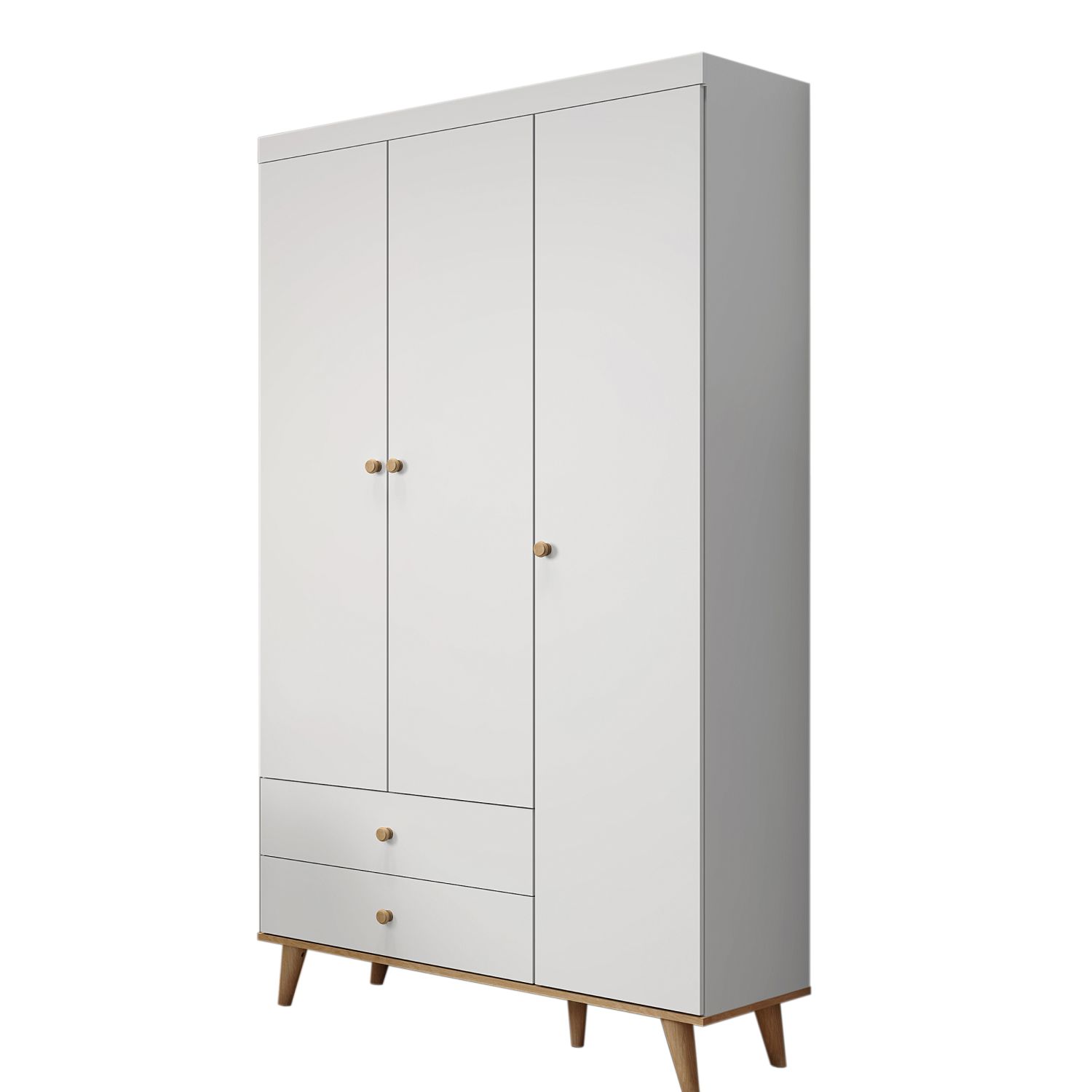 Guarda Roupa Infantil Branco 3 Portas Ludi Retrô