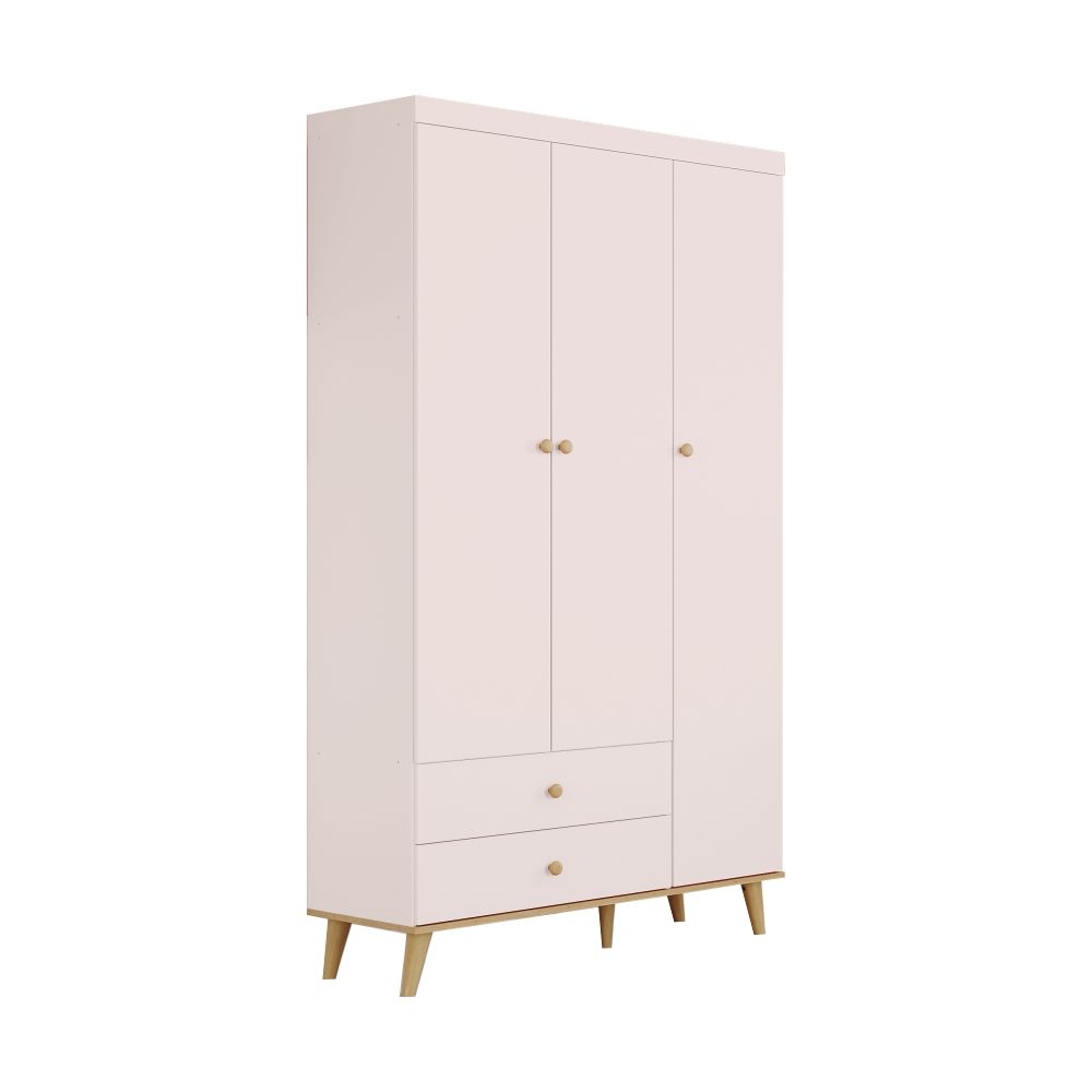 Guarda Roupa Infantil Branco 3 Portas Ludi Retrô