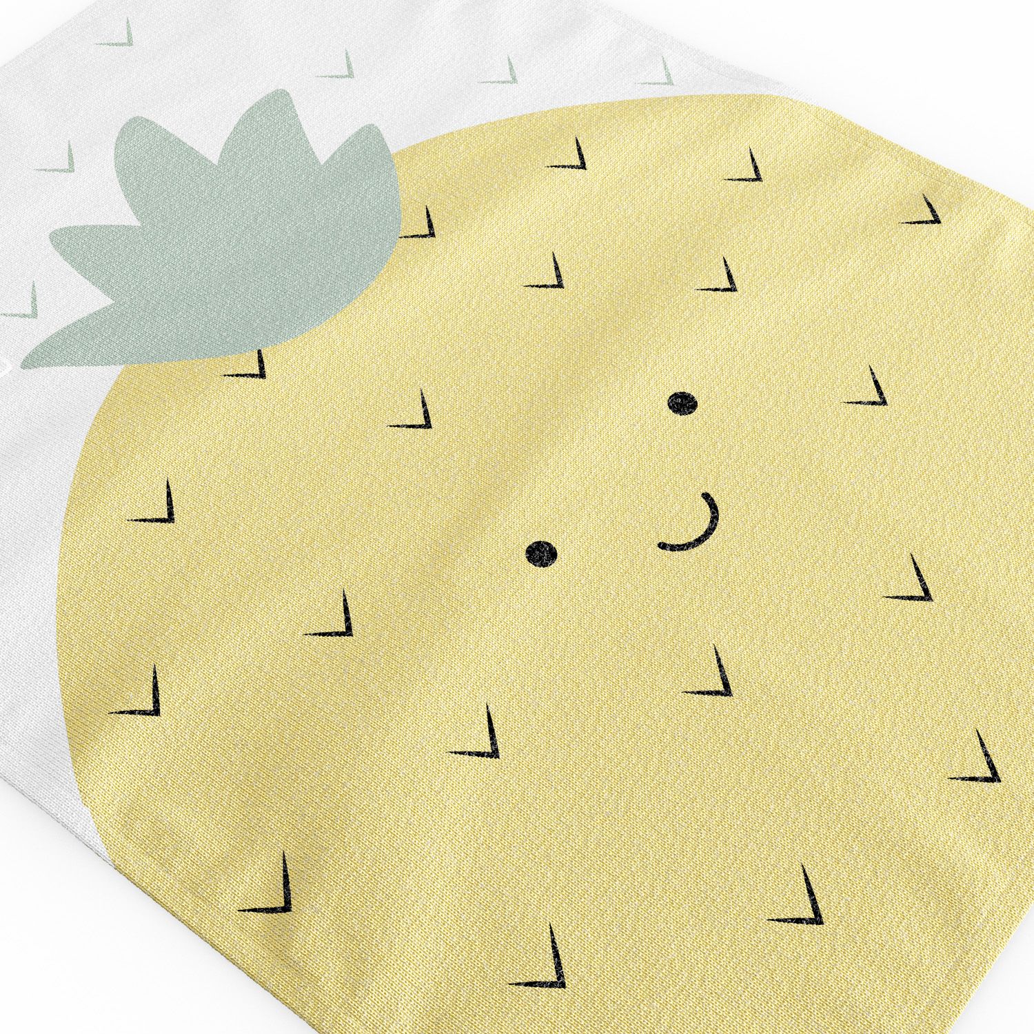 Manta Bebê Tricot Amiguinho Abacaxi Amarelo 1m