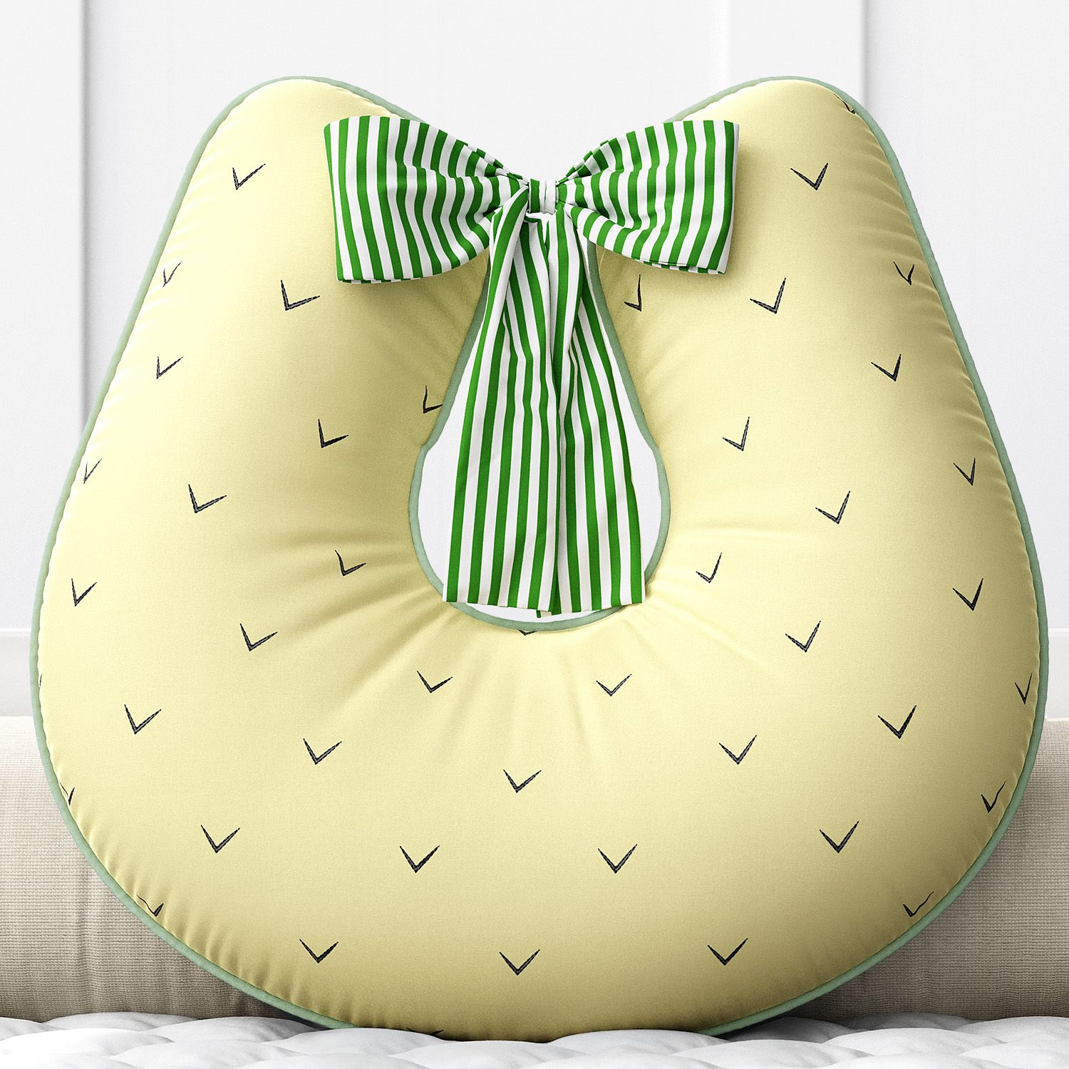 Almofada Amamentação Abacaxi Amarelo e Verde