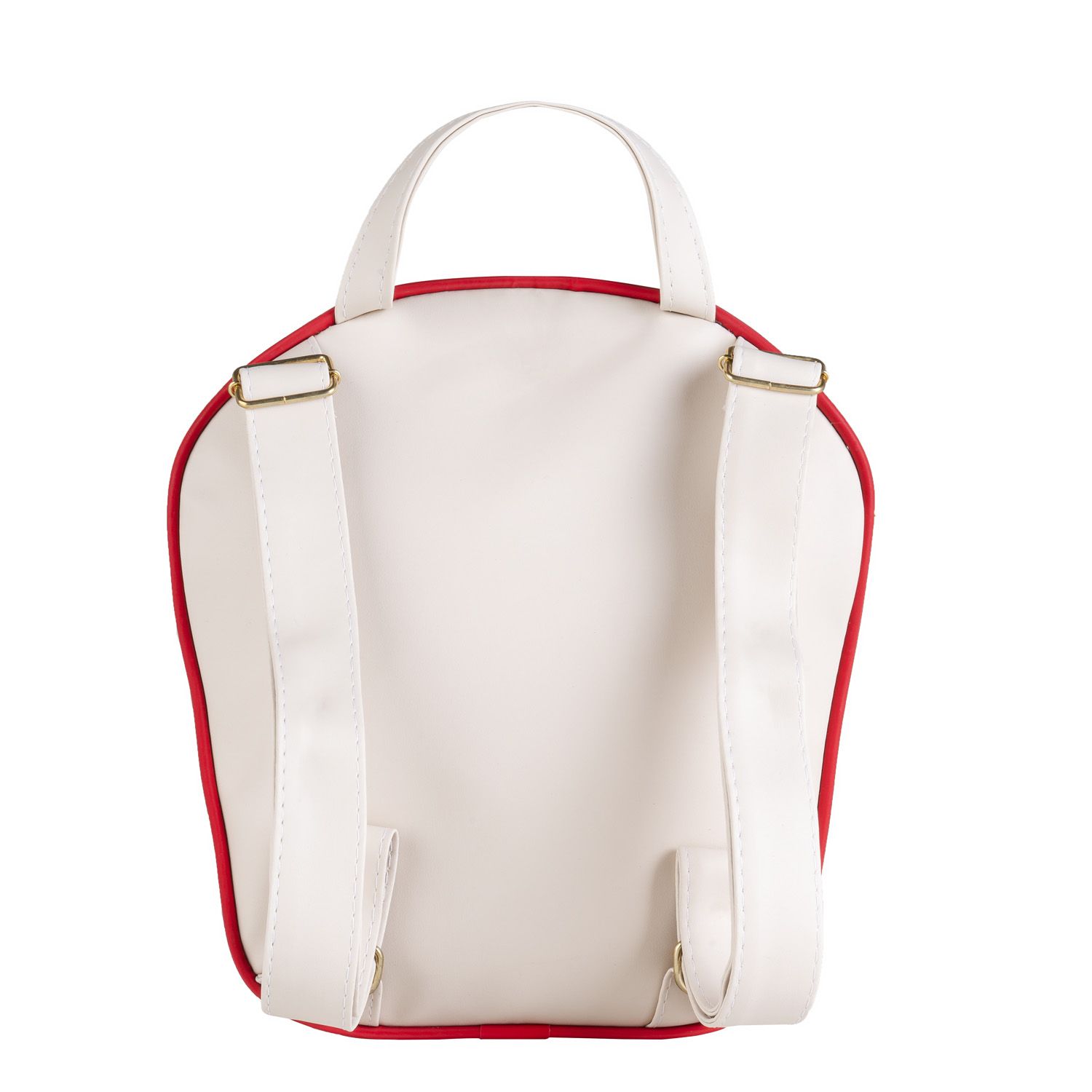 Mochila Infantil Pipoca Branco e Vermelho 27cm