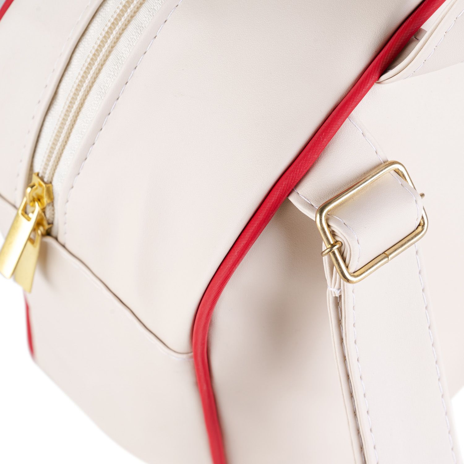 Mochila Infantil Pipoca Branco e Vermelho 27cm